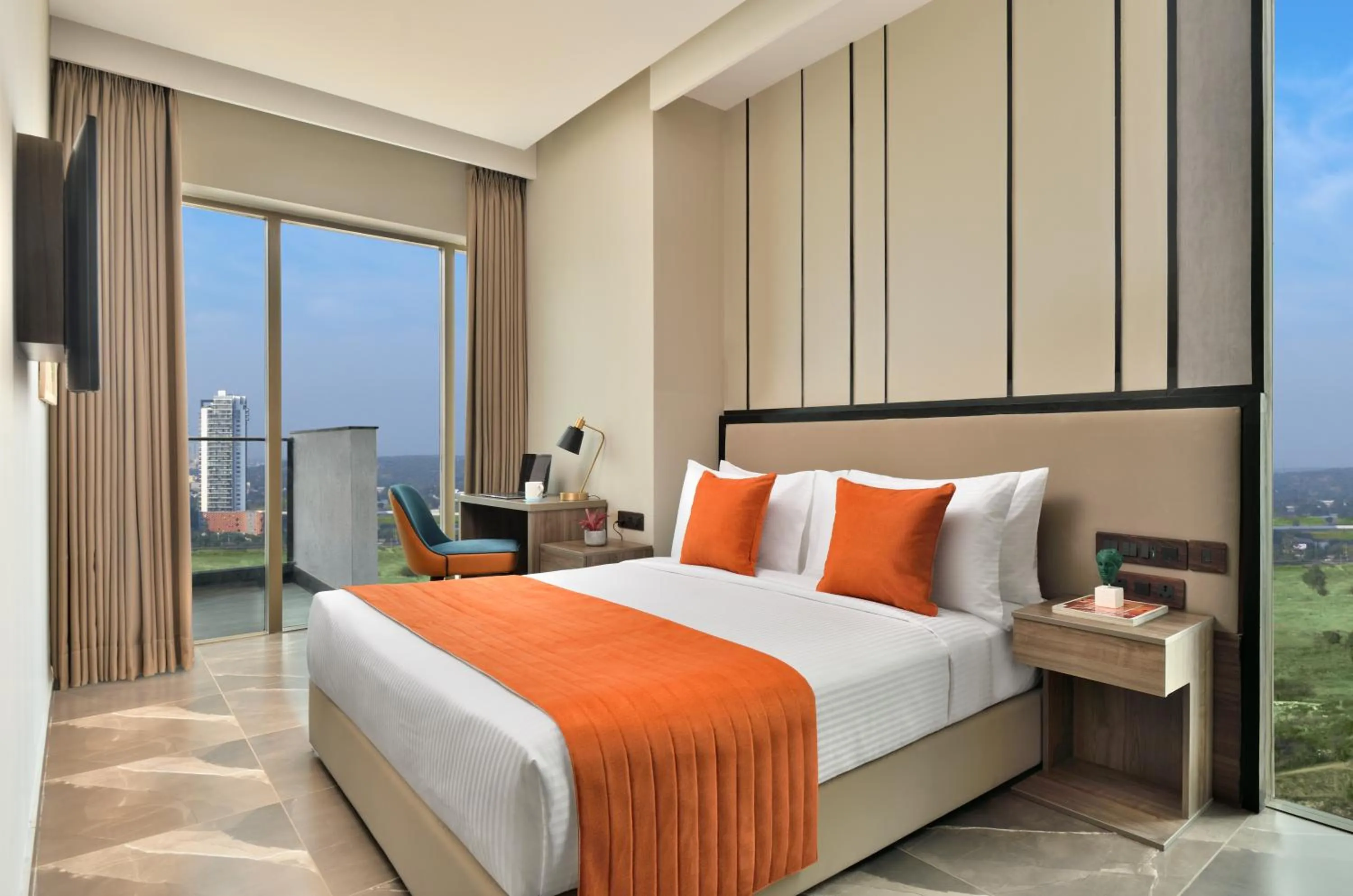 Bedroom, Bed in Citadines Paras Square Gurugram