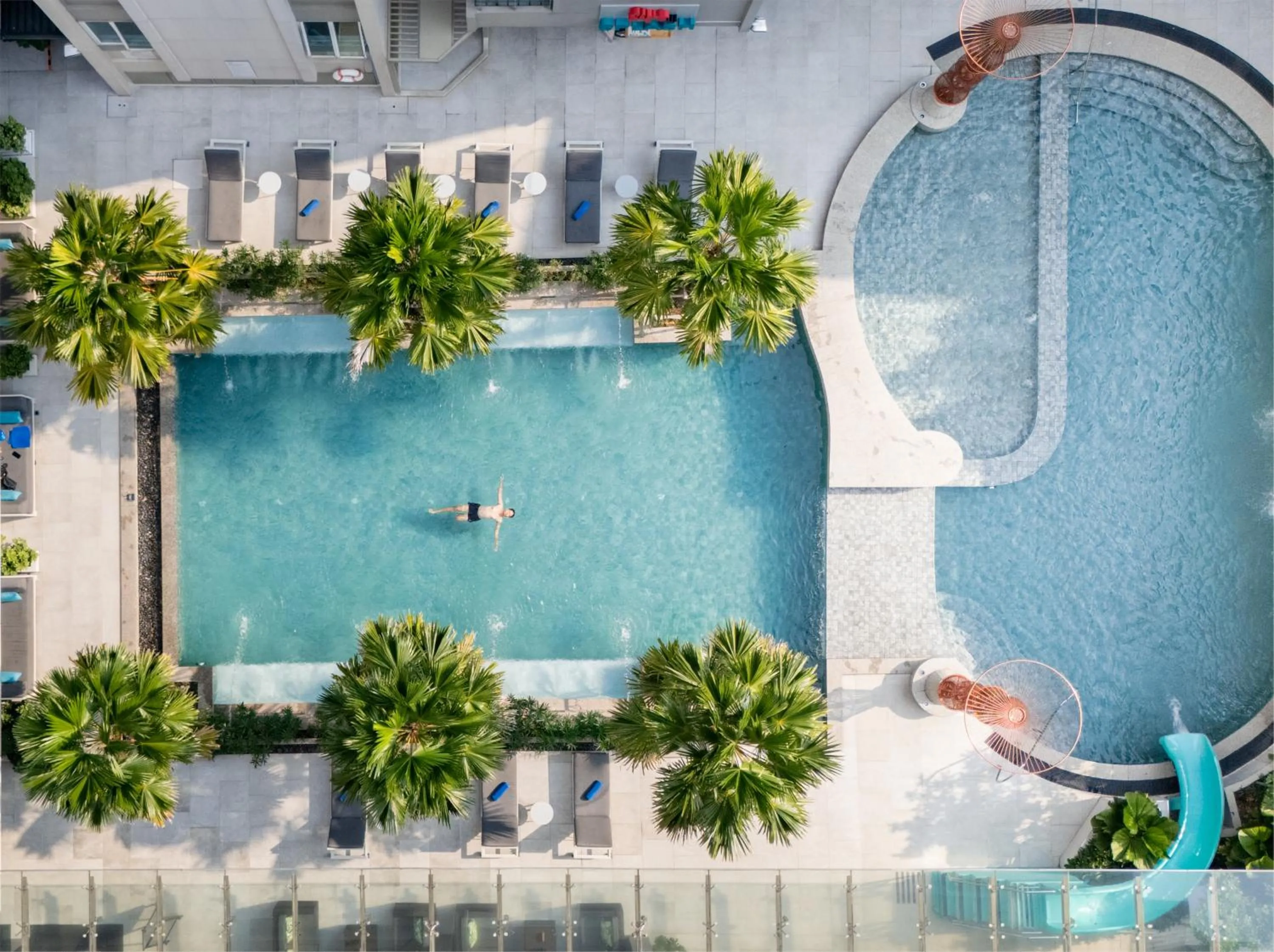 Pool view in Novotel Living Bangkok Sukhumvit Legacy