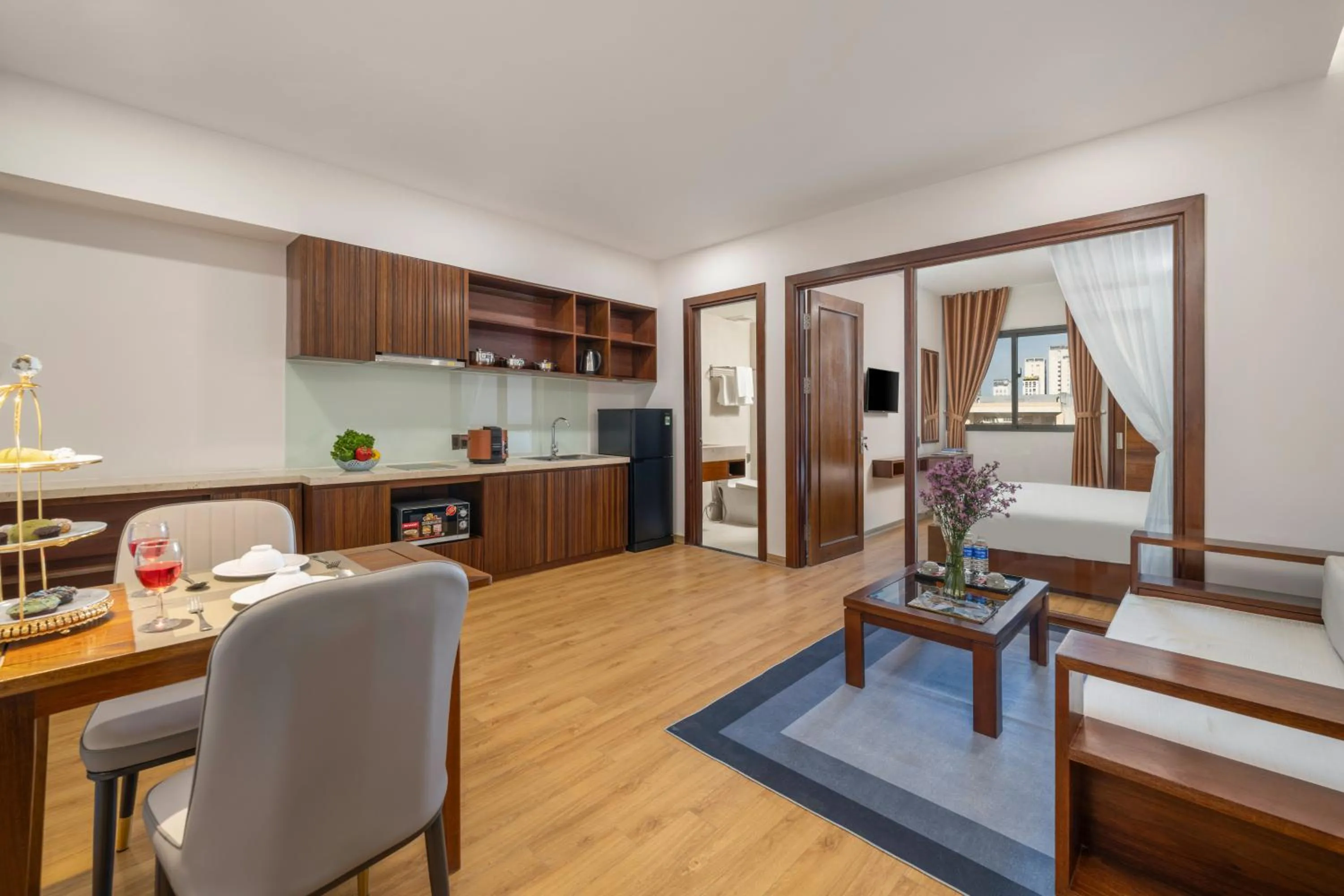 Kitchen or kitchenette in Dana Boutique Hotel & Apartment