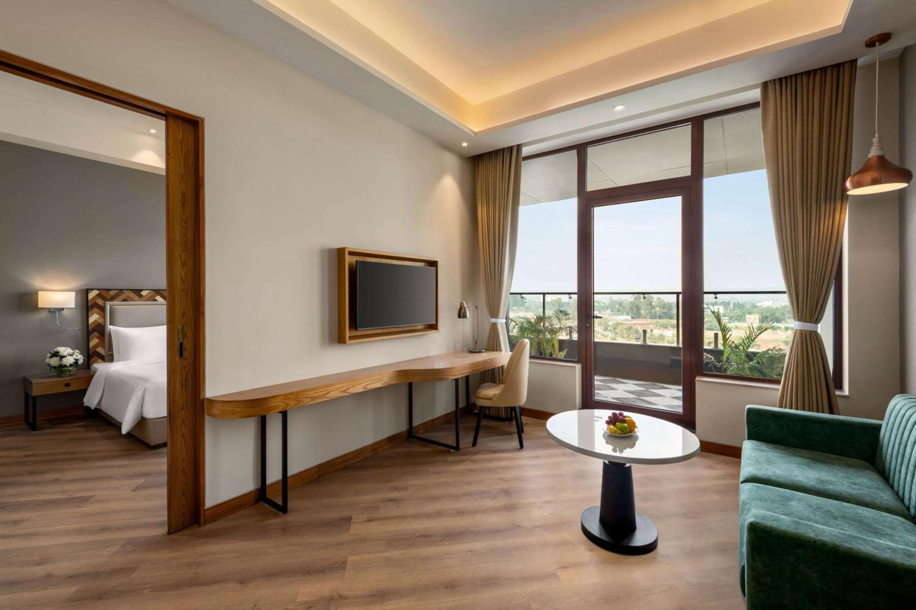 Bed in Ramada Encore by Wyndham Amritsar Airport