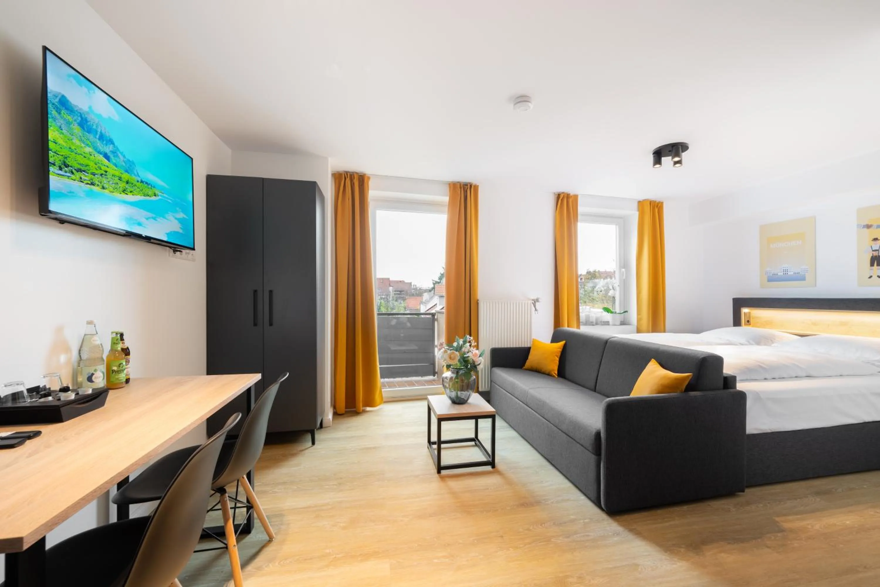 Bed in Homaris Apartments München Laim