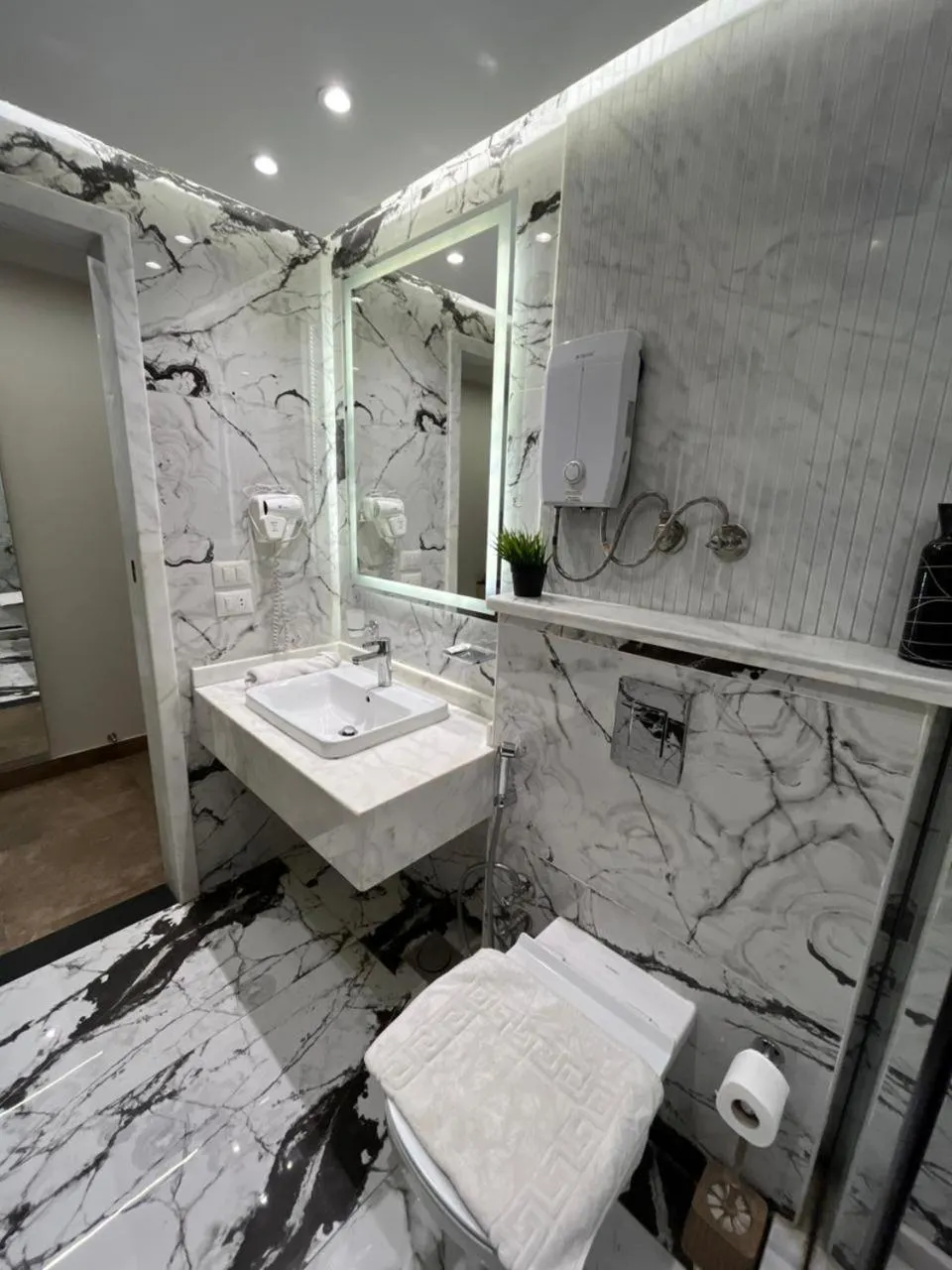 Shower in Blue Pyramids Eyes Hotel