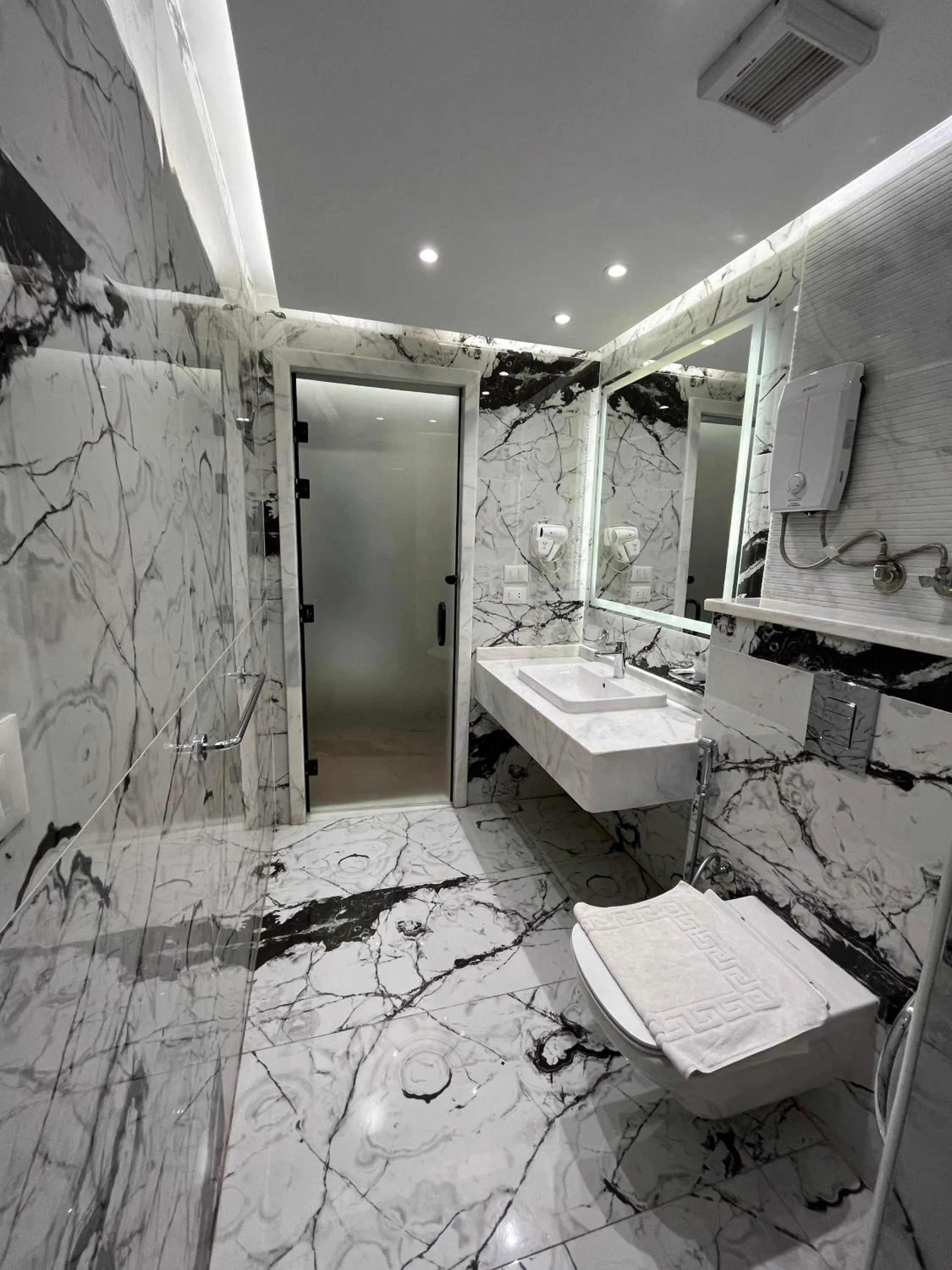 Shower in Blue Pyramids Eyes Hotel