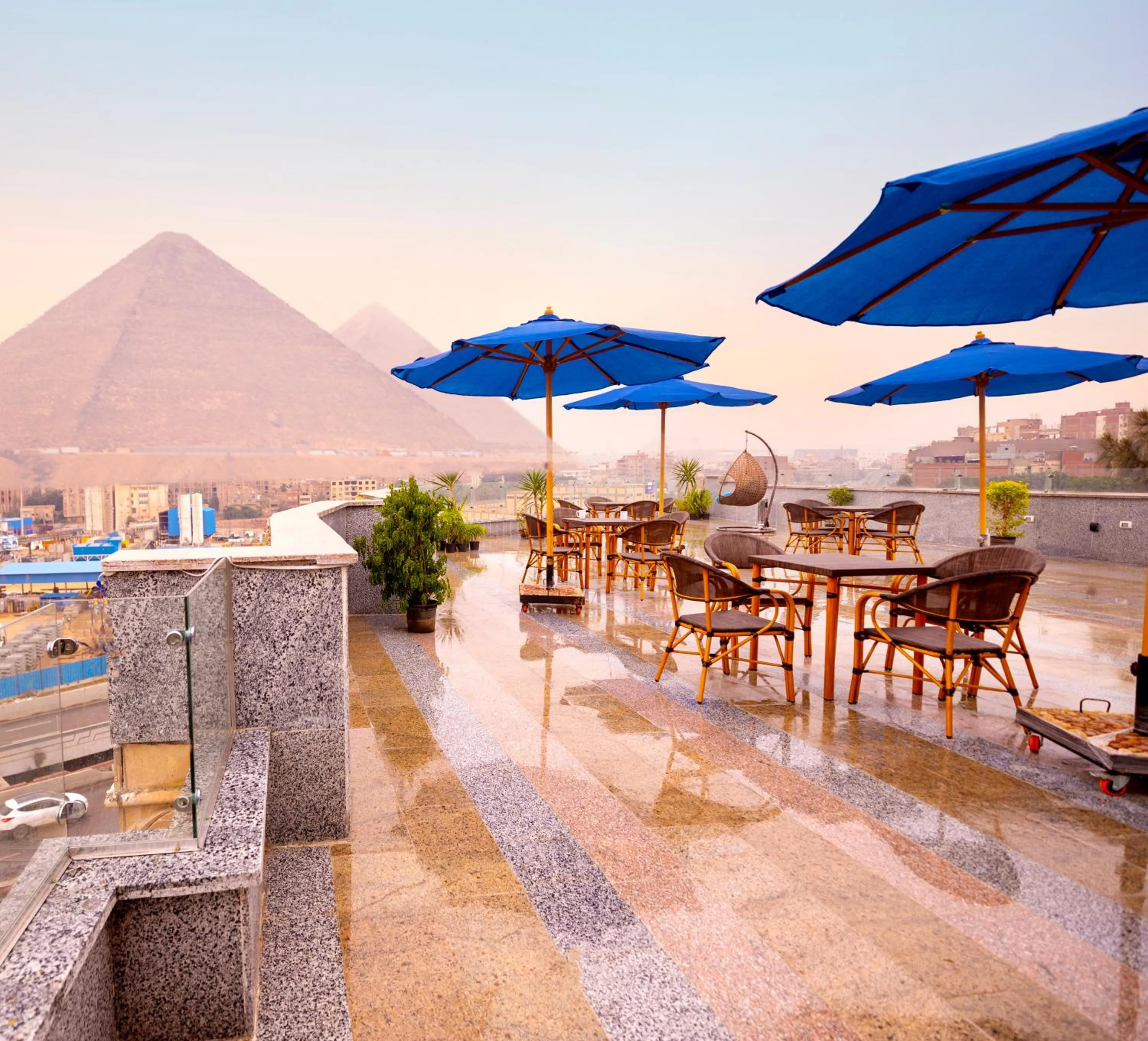 Patio in Blue Pyramids Eyes Hotel