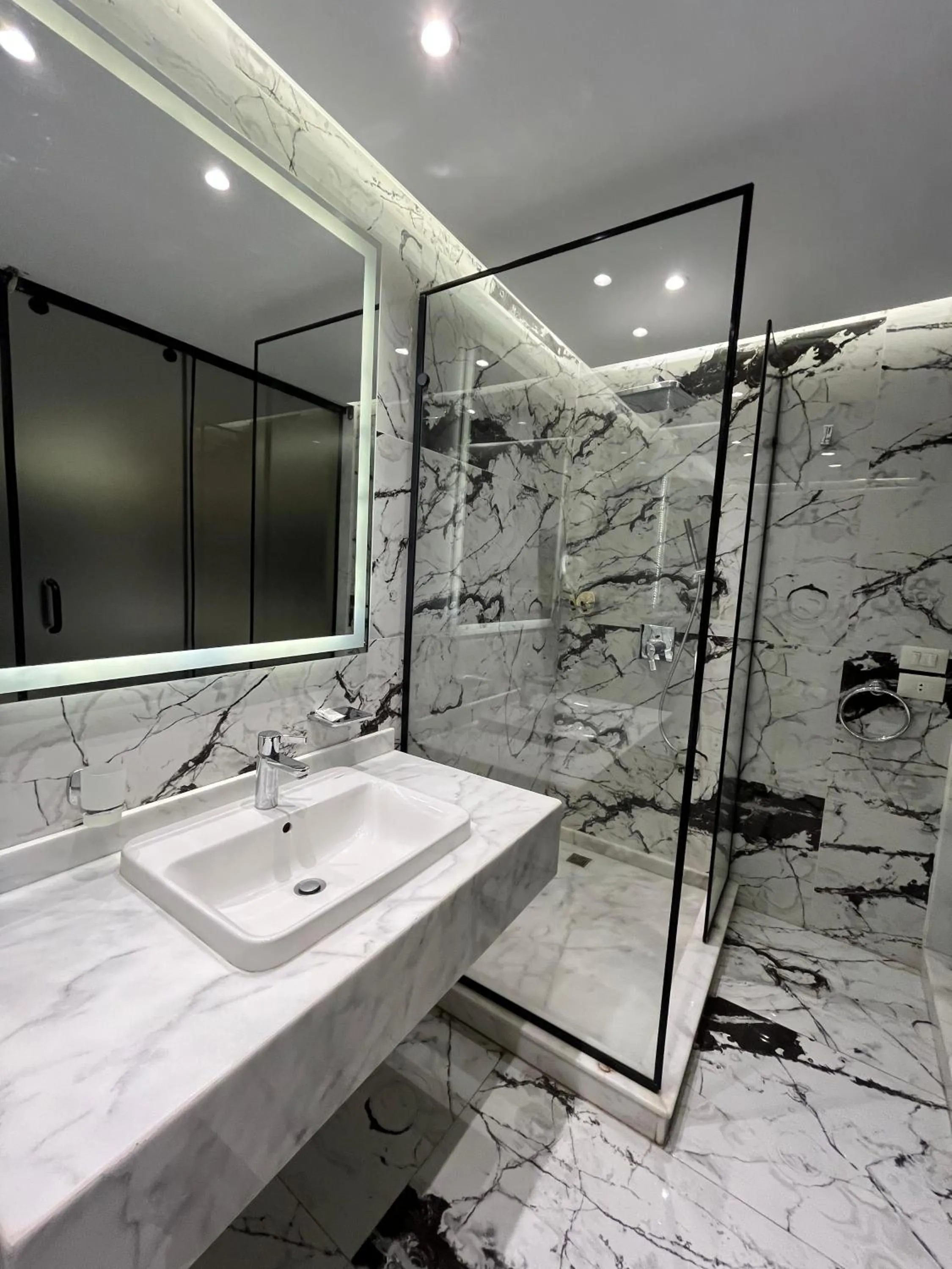 Shower in Blue Pyramids Eyes Hotel