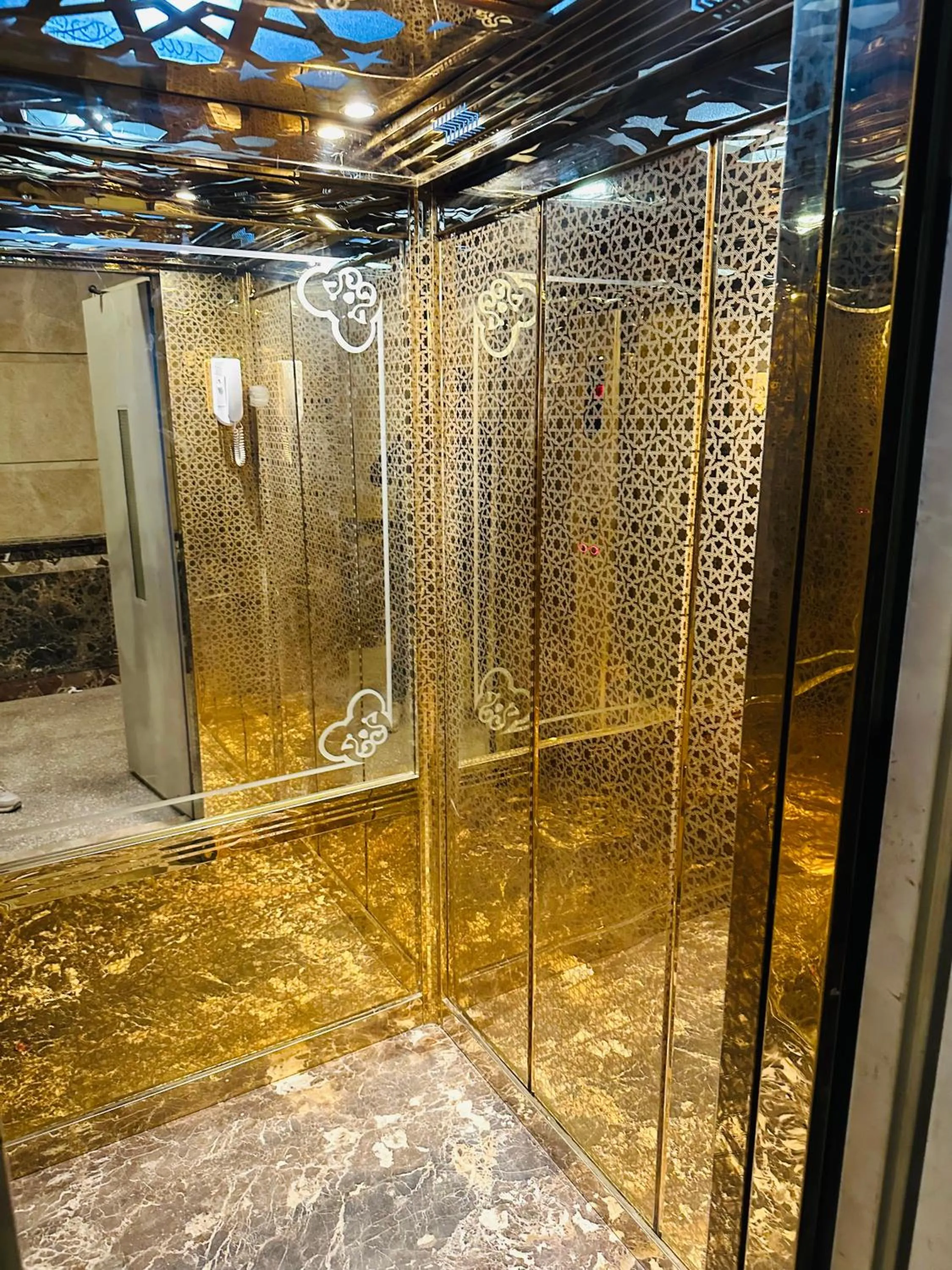 elevator in Blue Pyramids Eyes Hotel