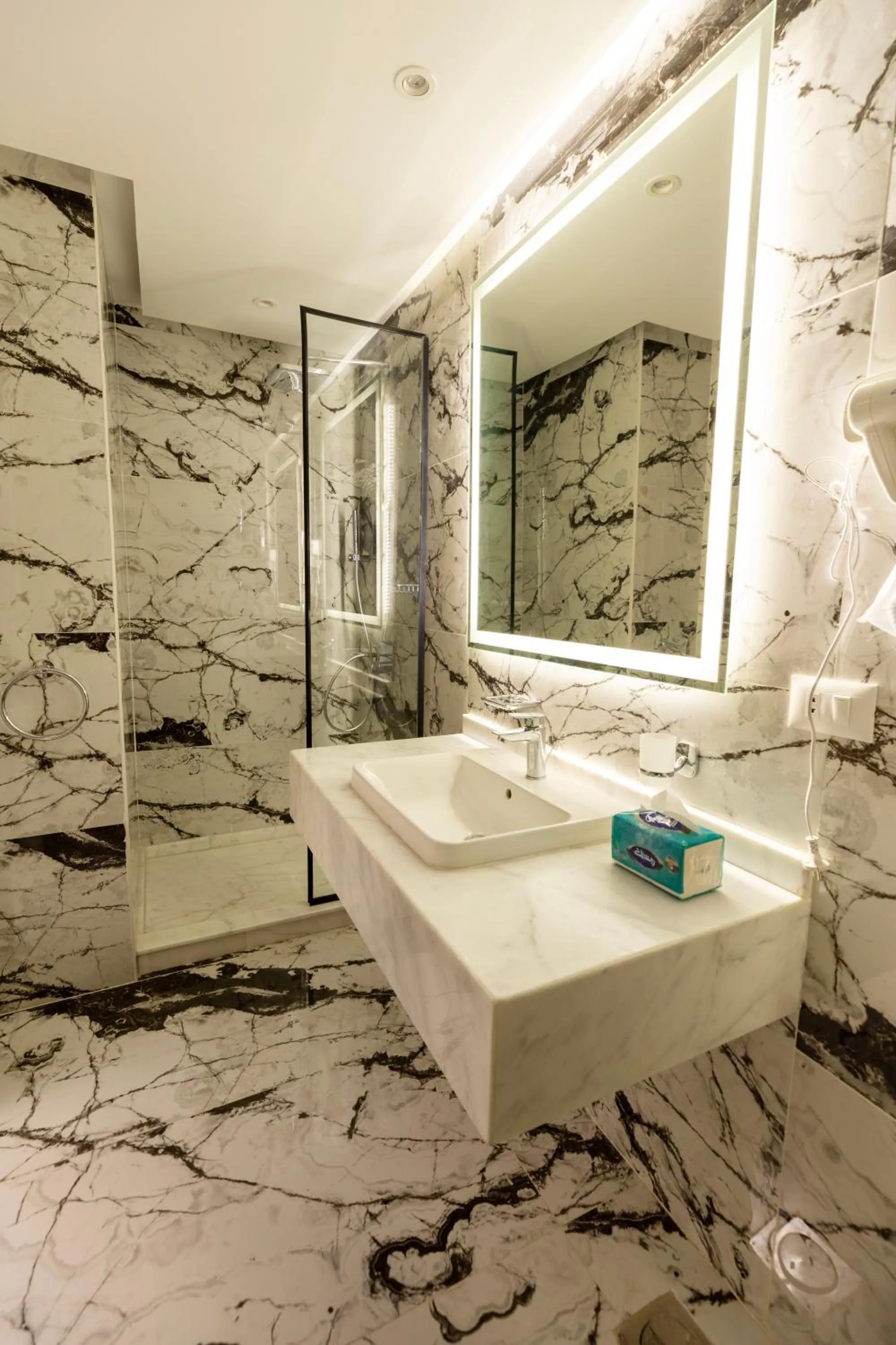 Shower in Blue Pyramids Eyes Hotel