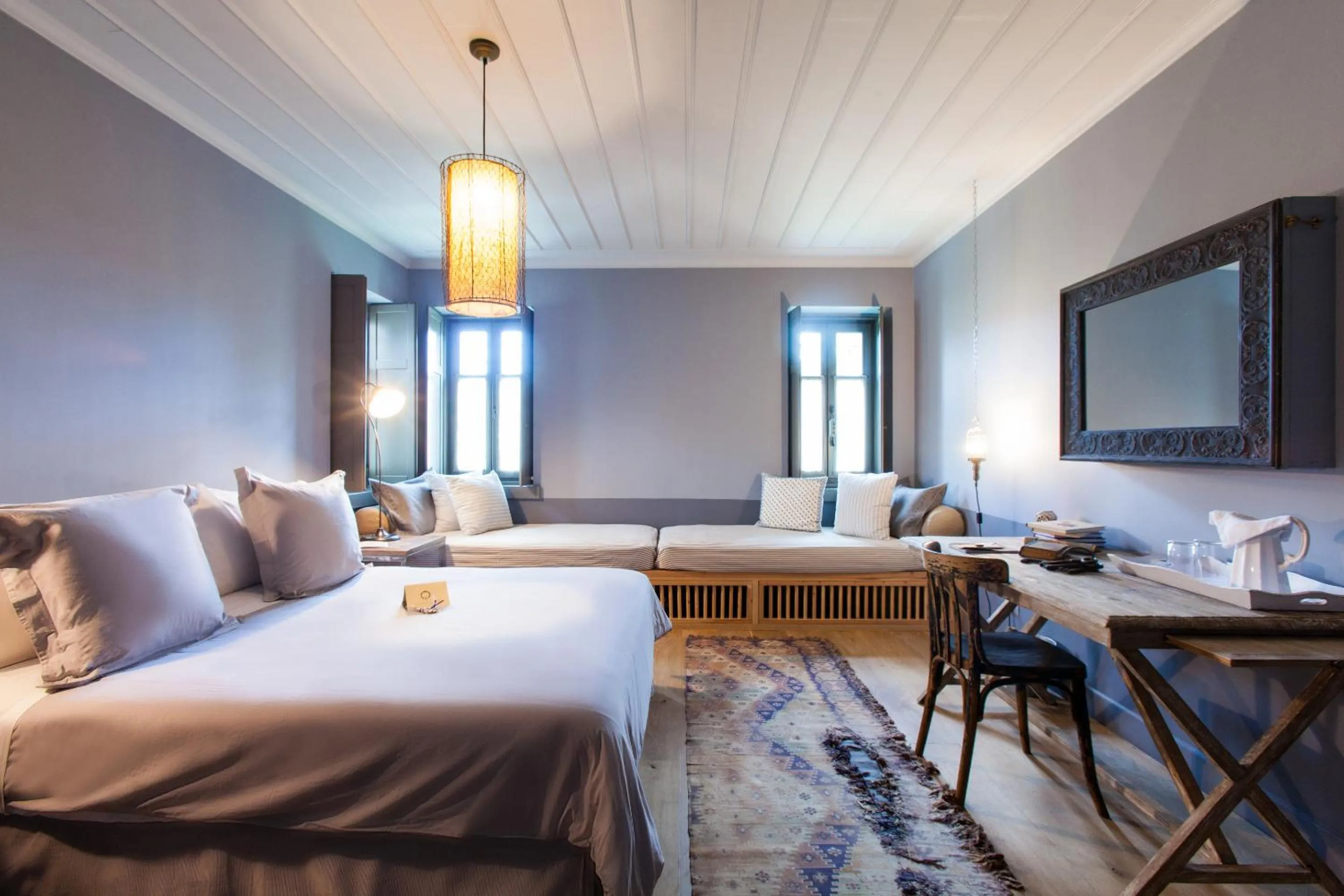 Bed in Apeiros Chora Hotel