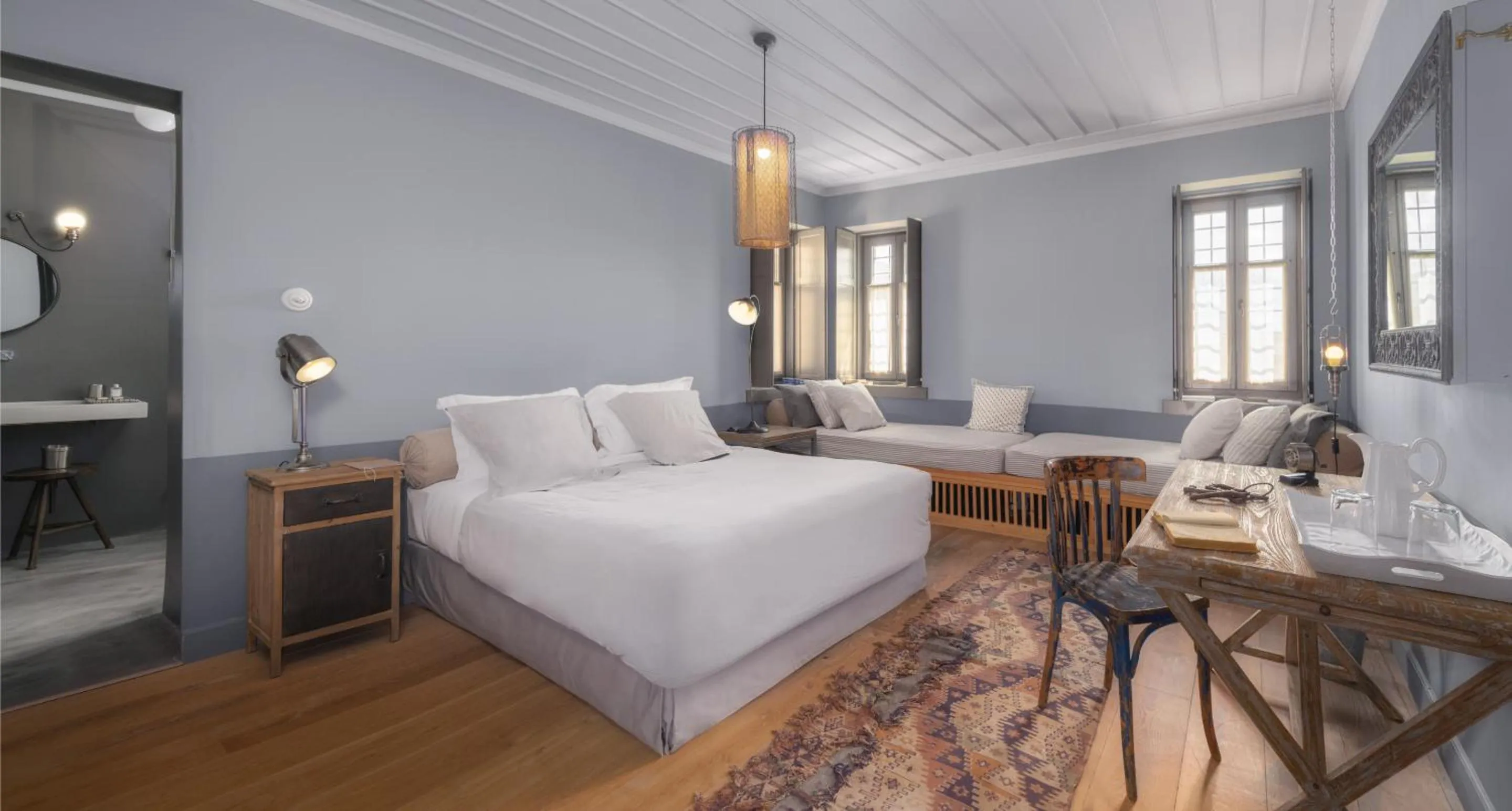 Bed in Apeiros Chora Hotel