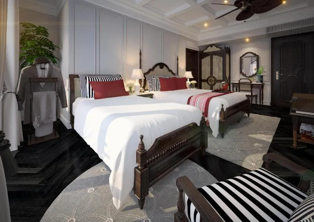 Bed in Hanoi Graceful Hotel and Travel