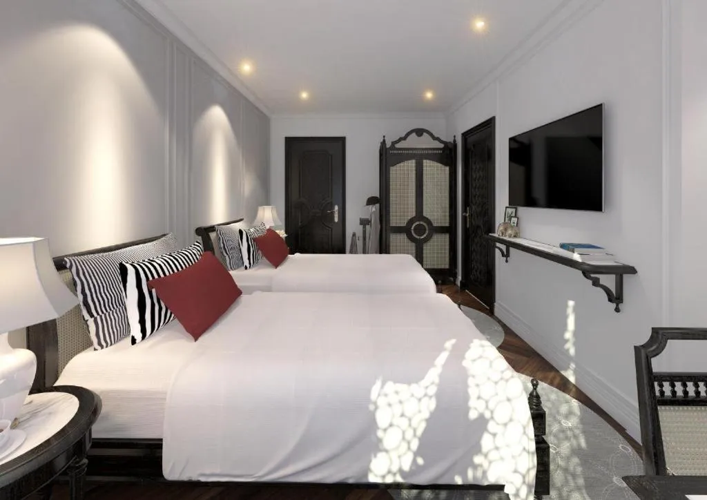 Bed in Hanoi Graceful Hotel and Travel