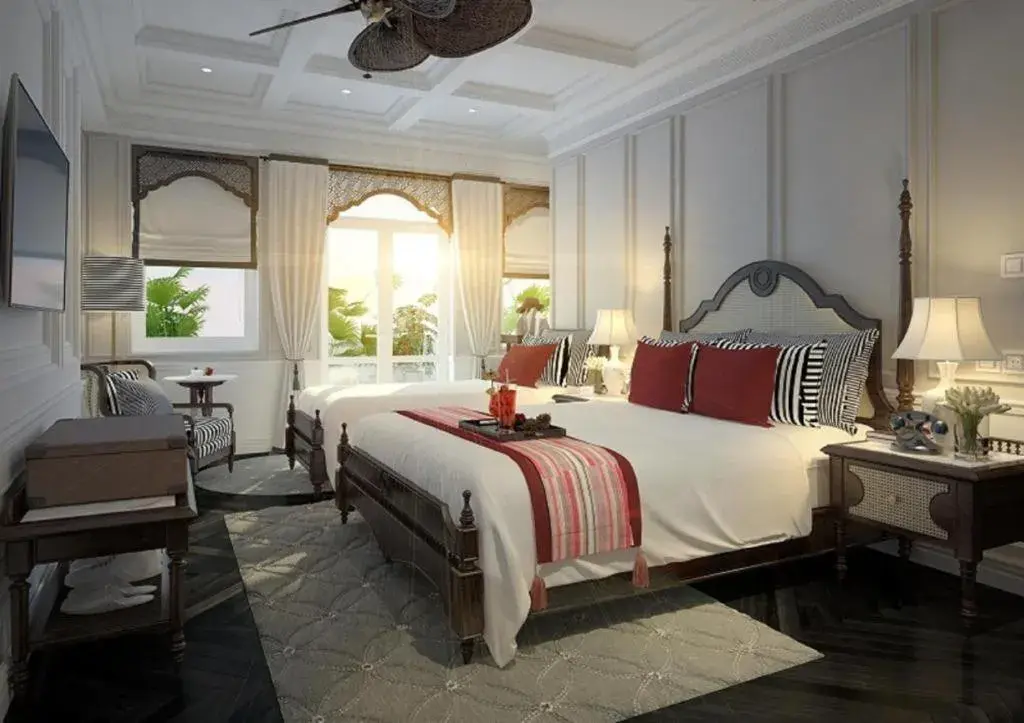 Family Room with Balcony in Hanoi Graceful Hotel and Travel Family Room with Balcony in Hanoi Graceful Hotel and Travel