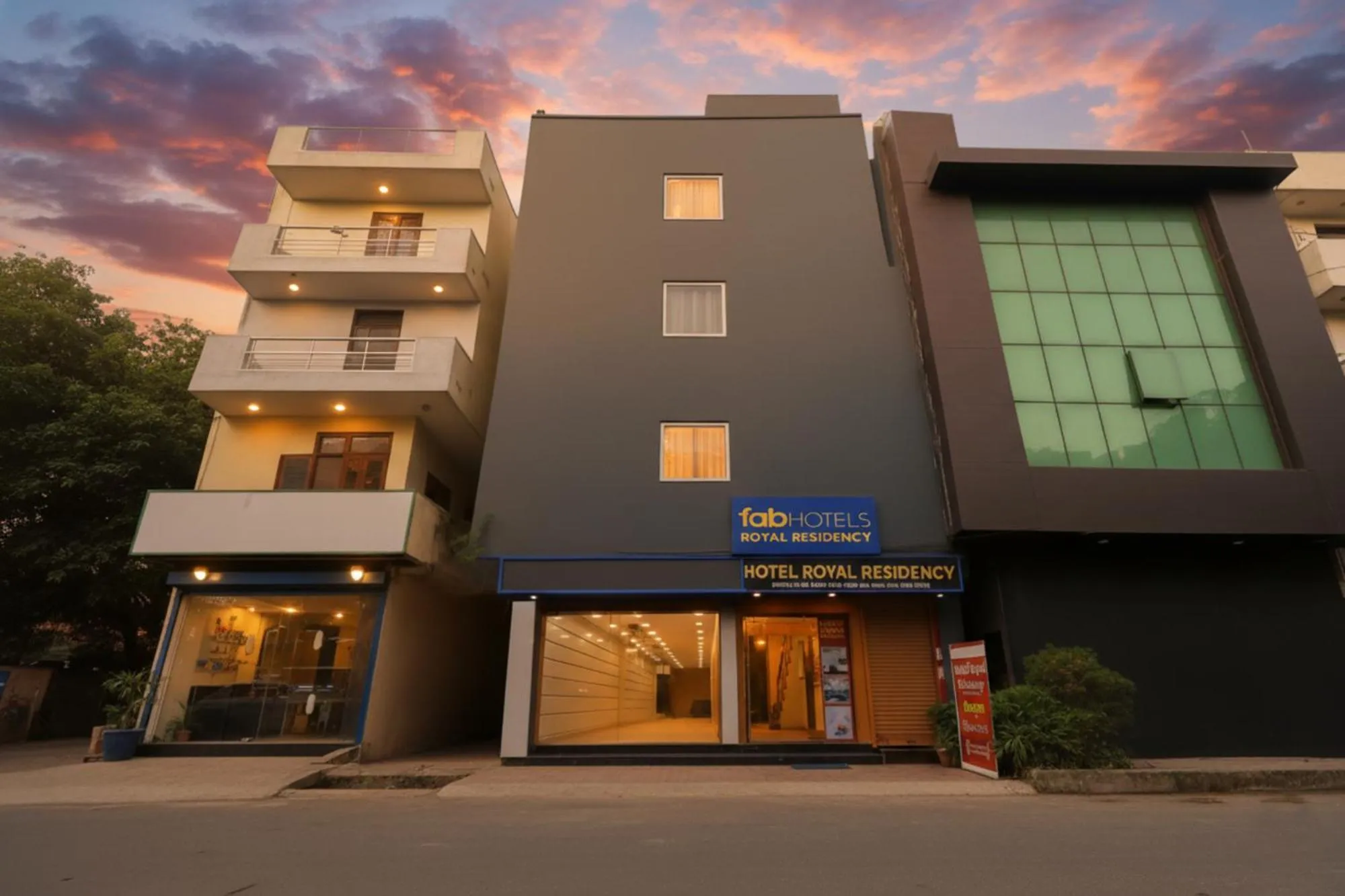 Property building in FabHotel Royal Reena Residency