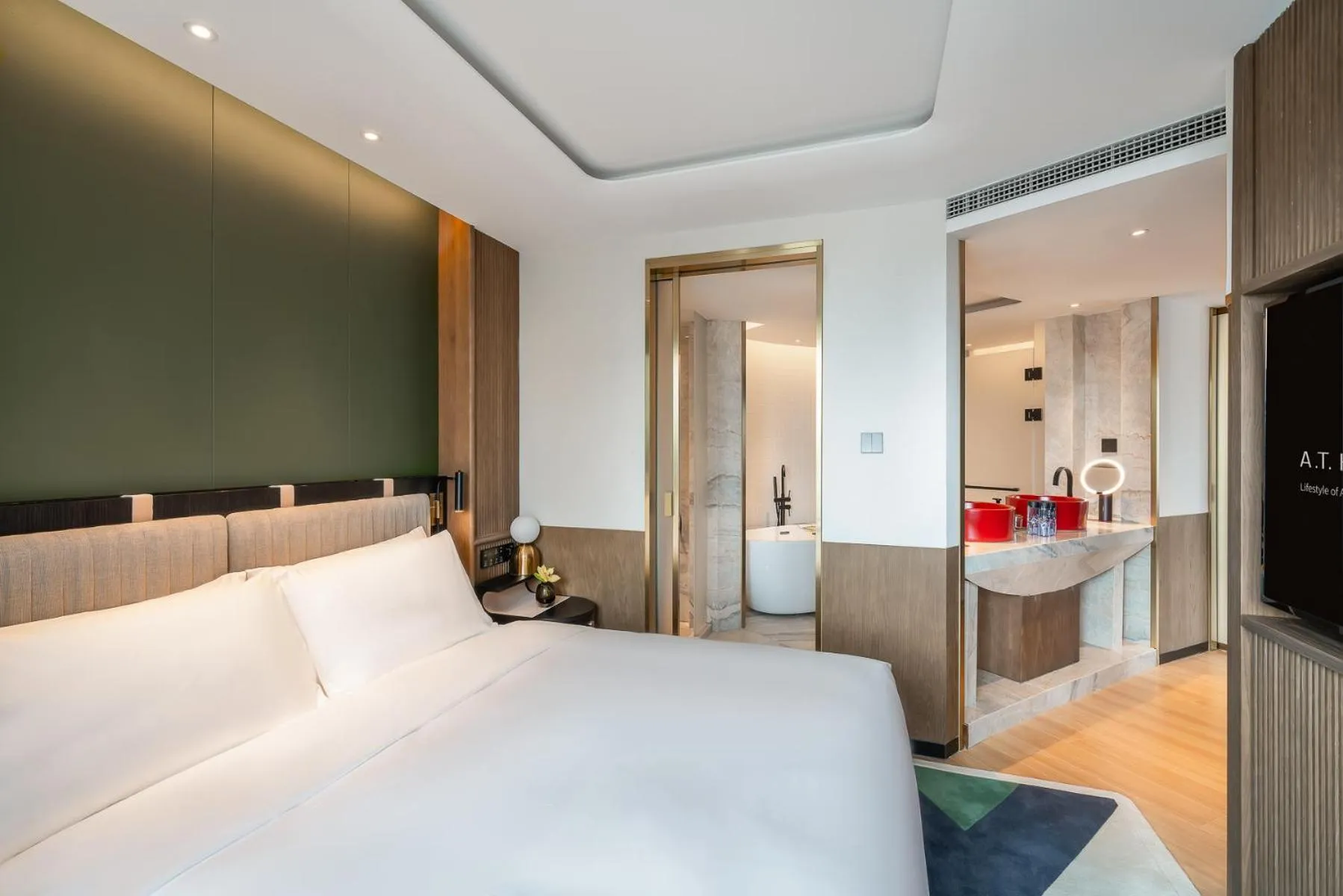 Bed in Atour Mansion Shanghai City Center