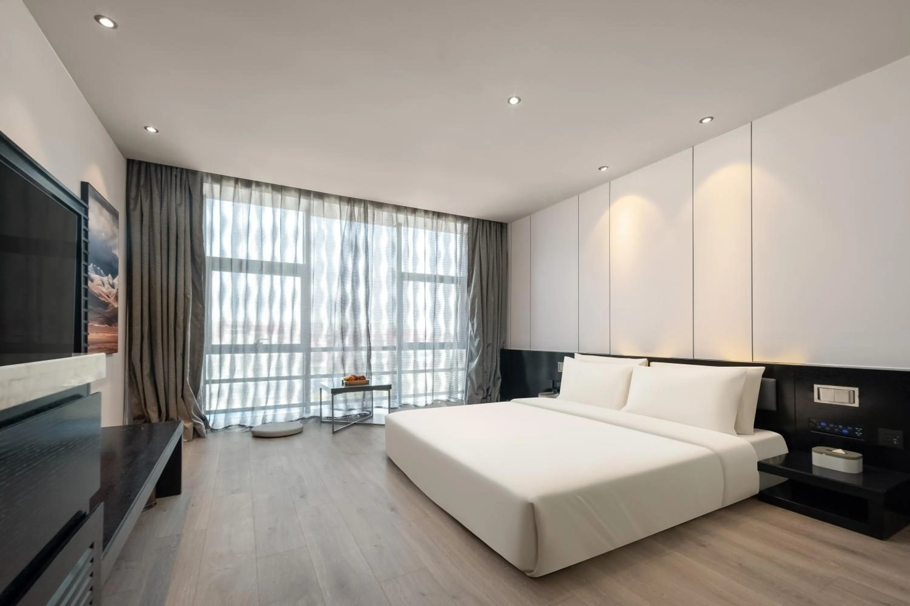 Bed in Atour X Hotel Shanghai International Tourism and Resort Safari Park