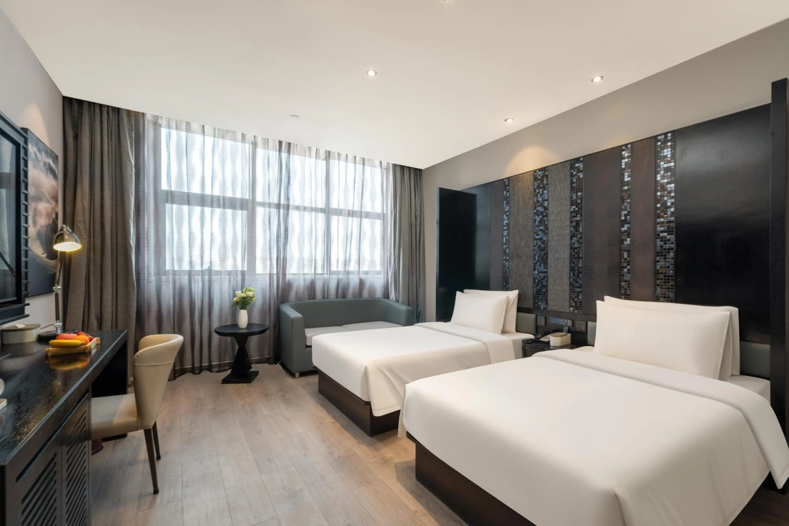 Bed in Atour X Hotel Shanghai International Tourism and Resort Safari Park