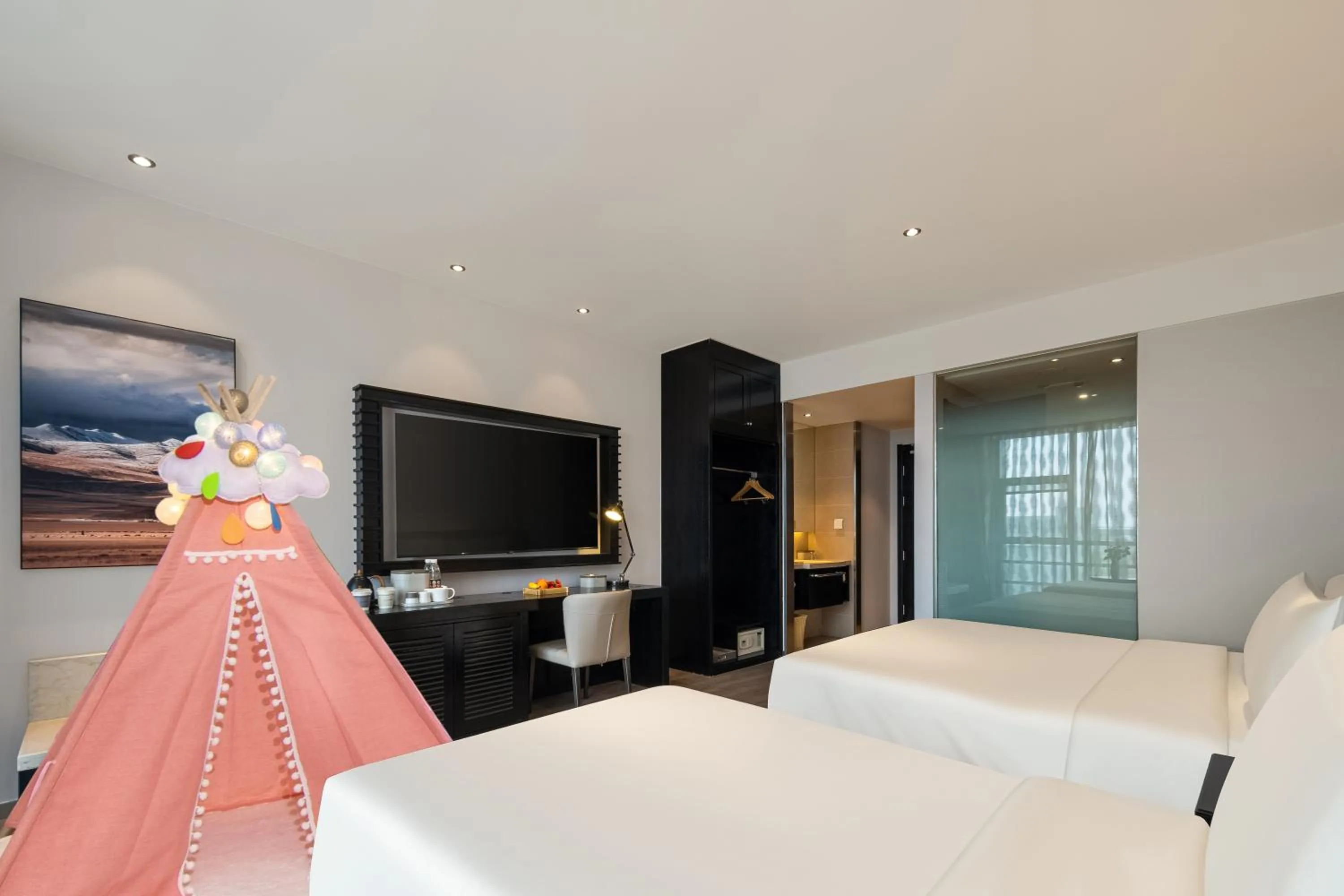 Bed in Atour X Hotel Shanghai International Tourism and Resort Safari Park