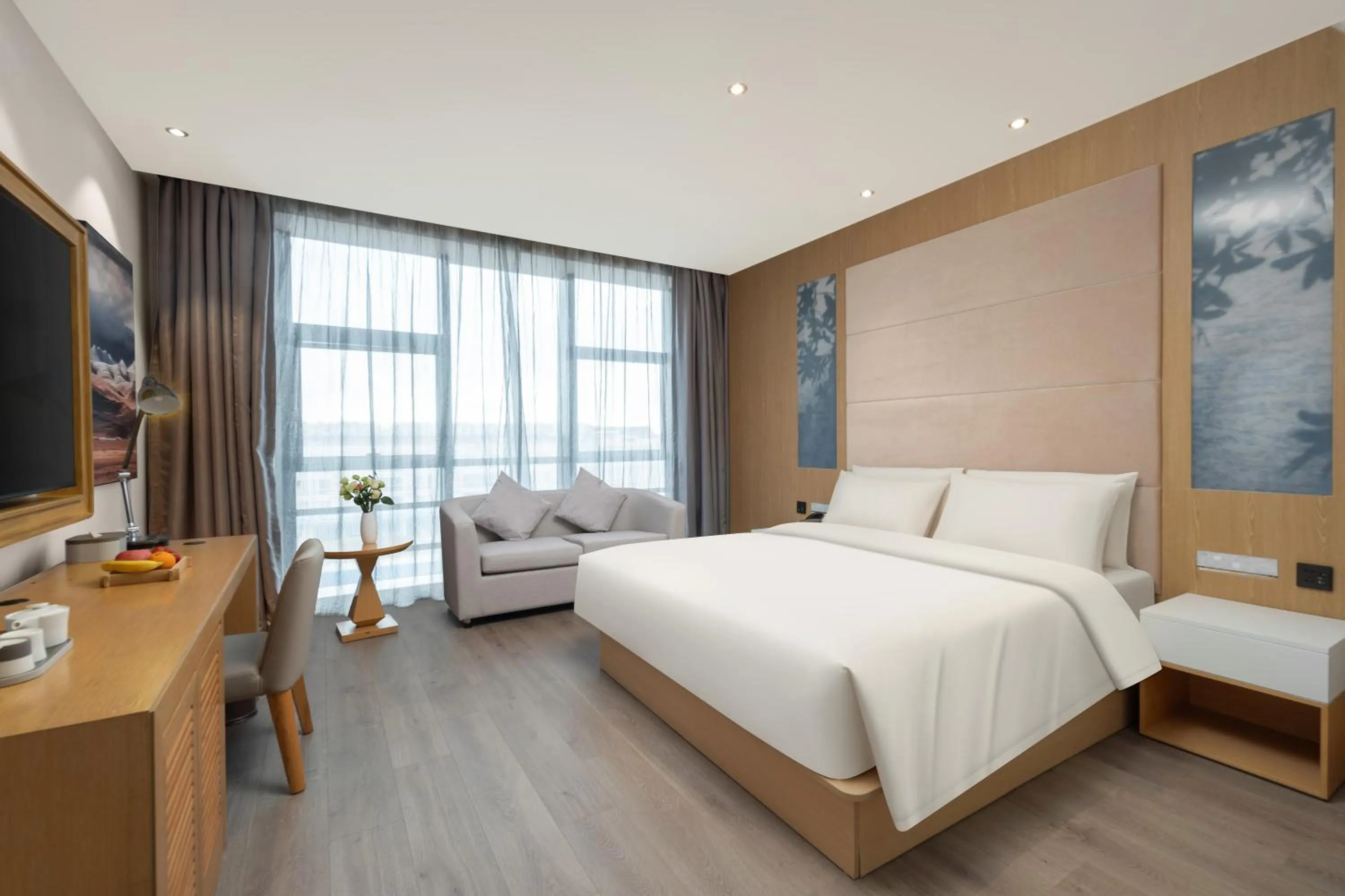 Bed in Atour X Hotel Shanghai International Tourism and Resort Safari Park