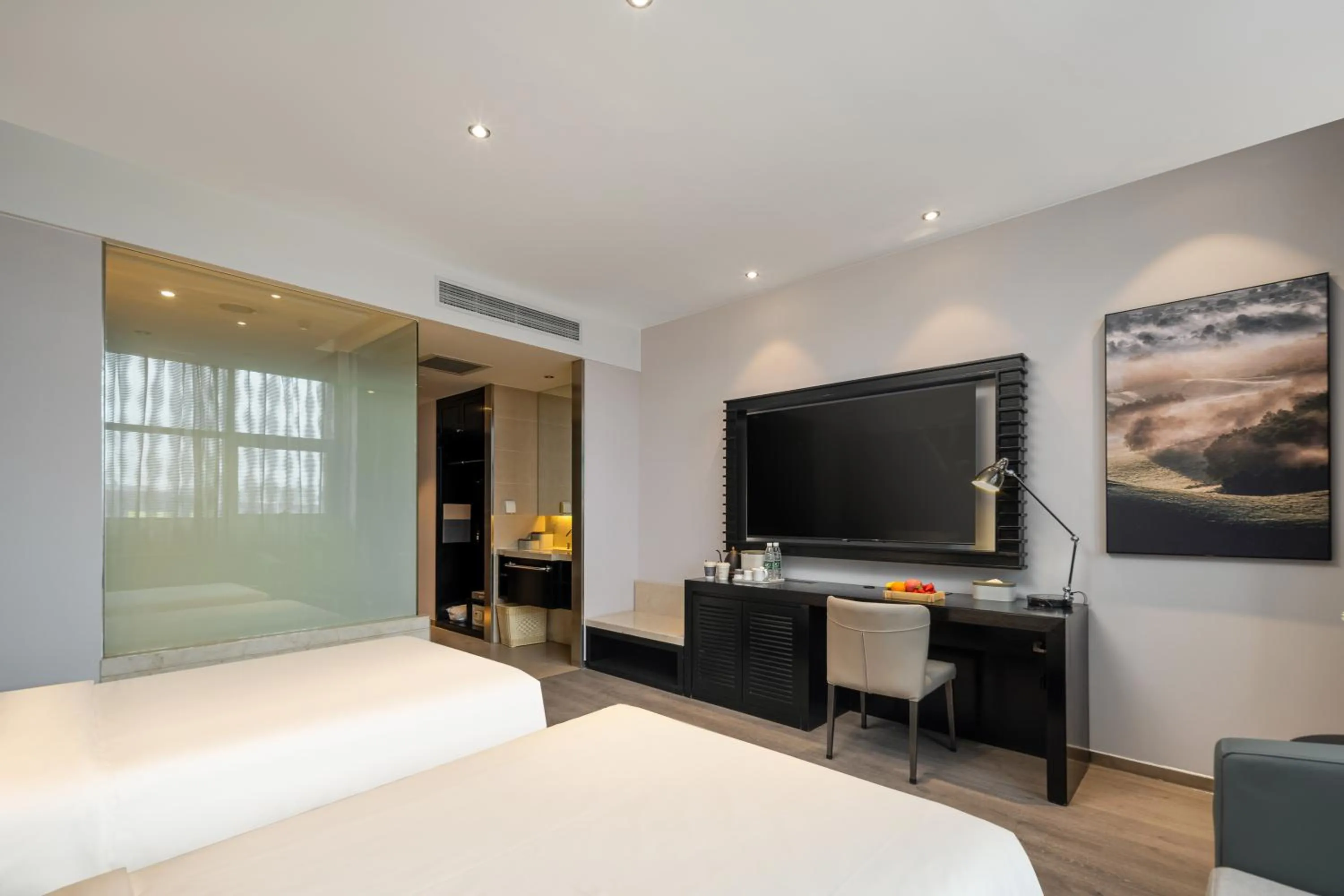 Bed in Atour X Hotel Shanghai International Tourism and Resort Safari Park