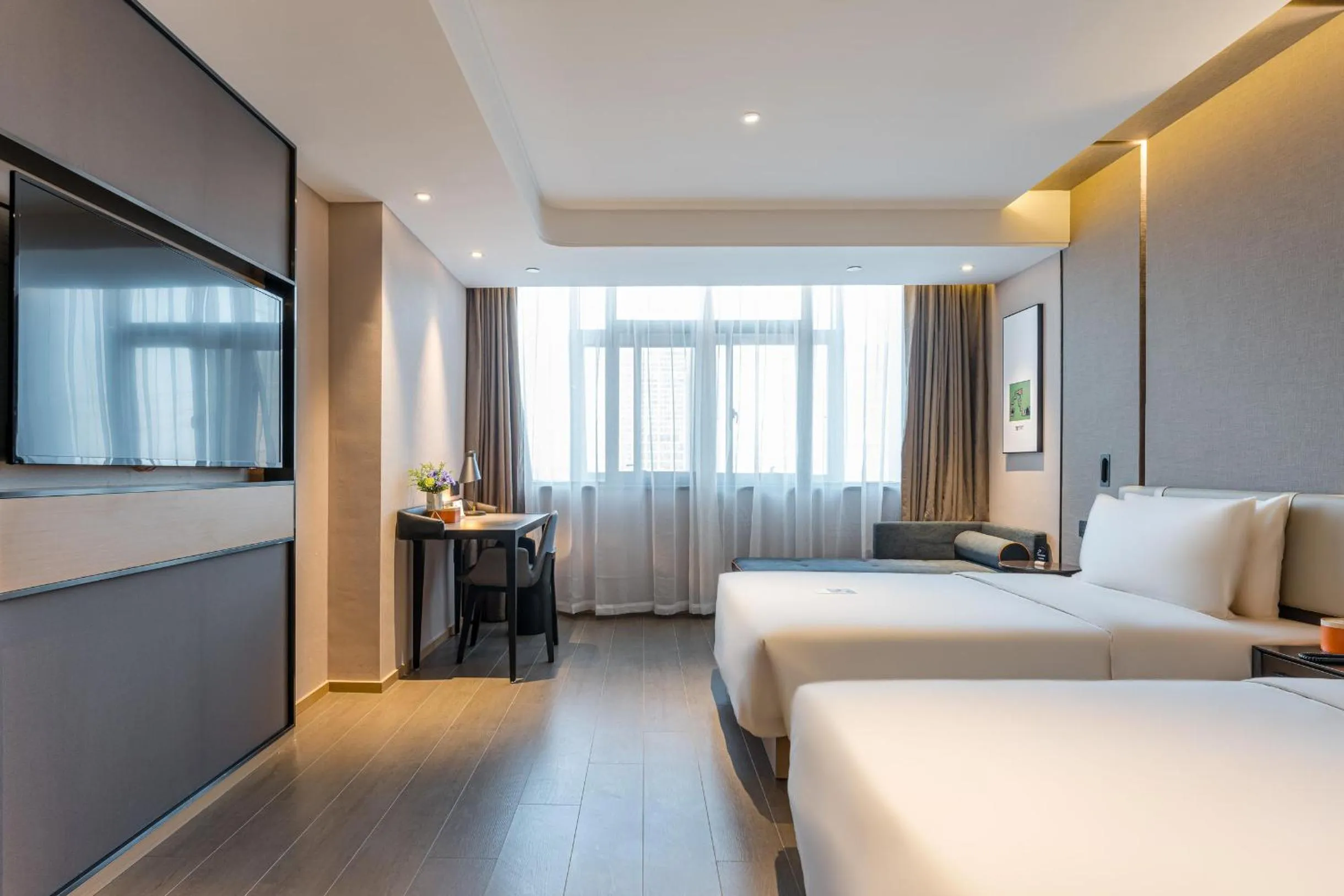 Bed in Atour Hotel Changzhou Wujin Science and Education City