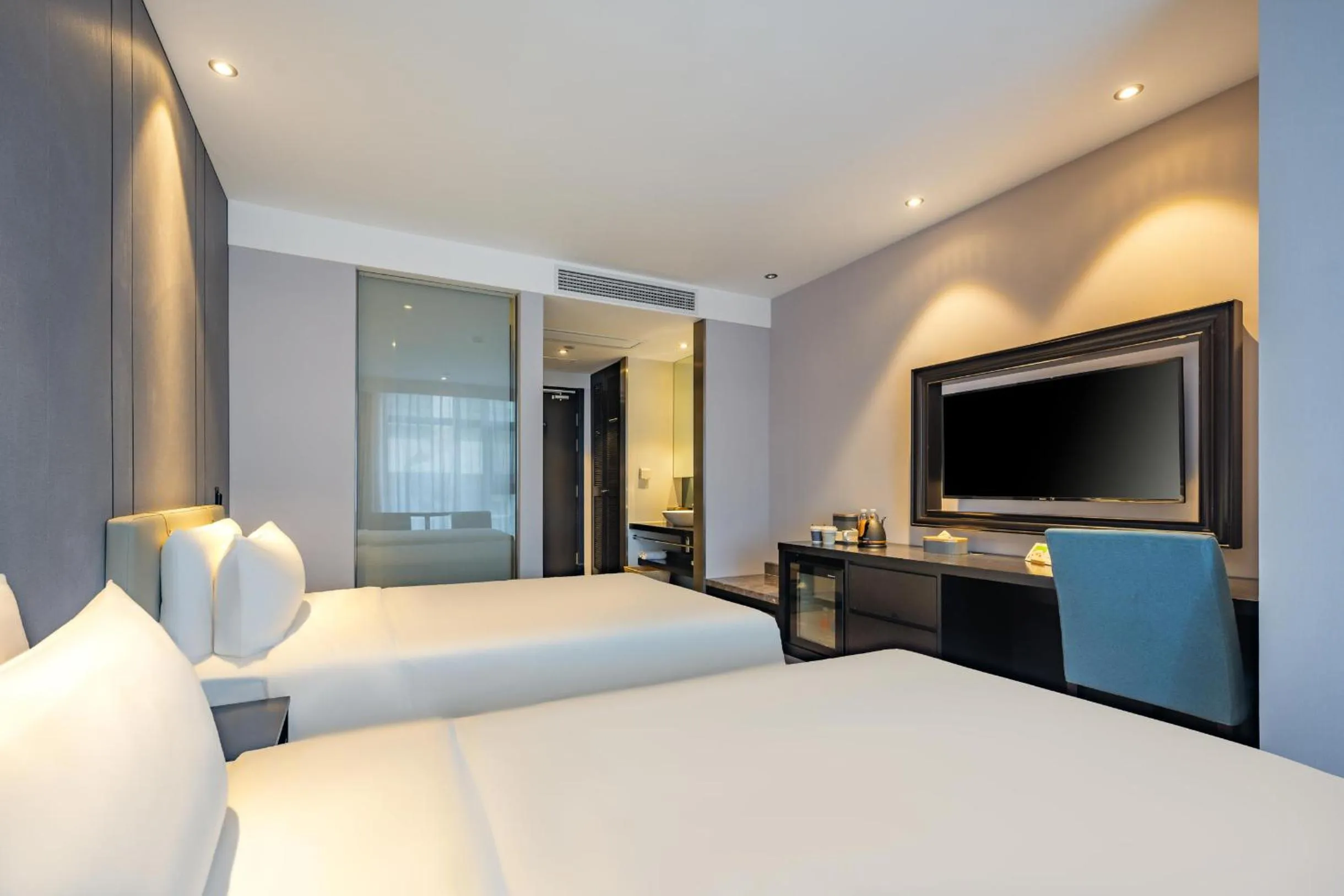 Bed in Atour X Hotel Hangzhou Binjiang Jiangnan Avenue