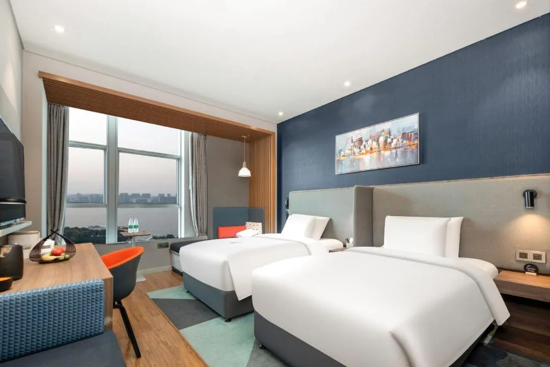 Bed in Atour Hotel Hangzhou Binjiang Stars Avenue