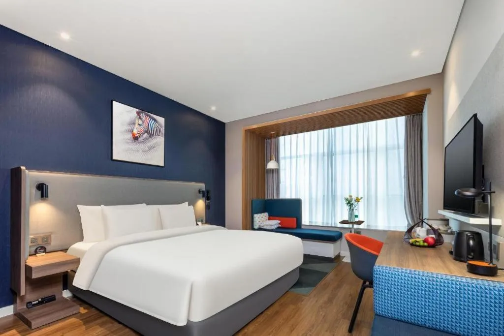 Bed in Atour Hotel Hangzhou Binjiang Stars Avenue