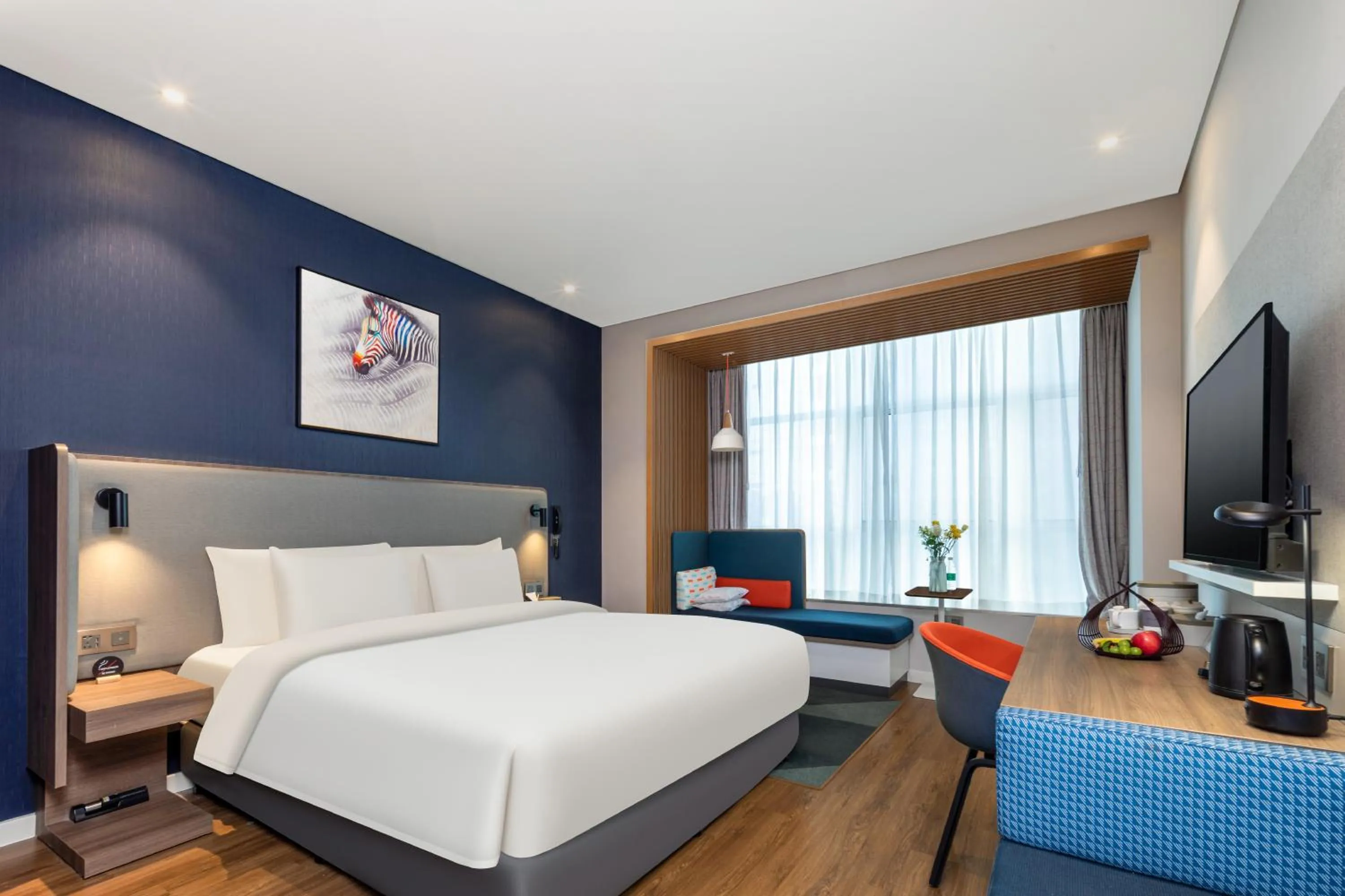 Bed in Atour Hotel Hangzhou Binjiang Stars Avenue