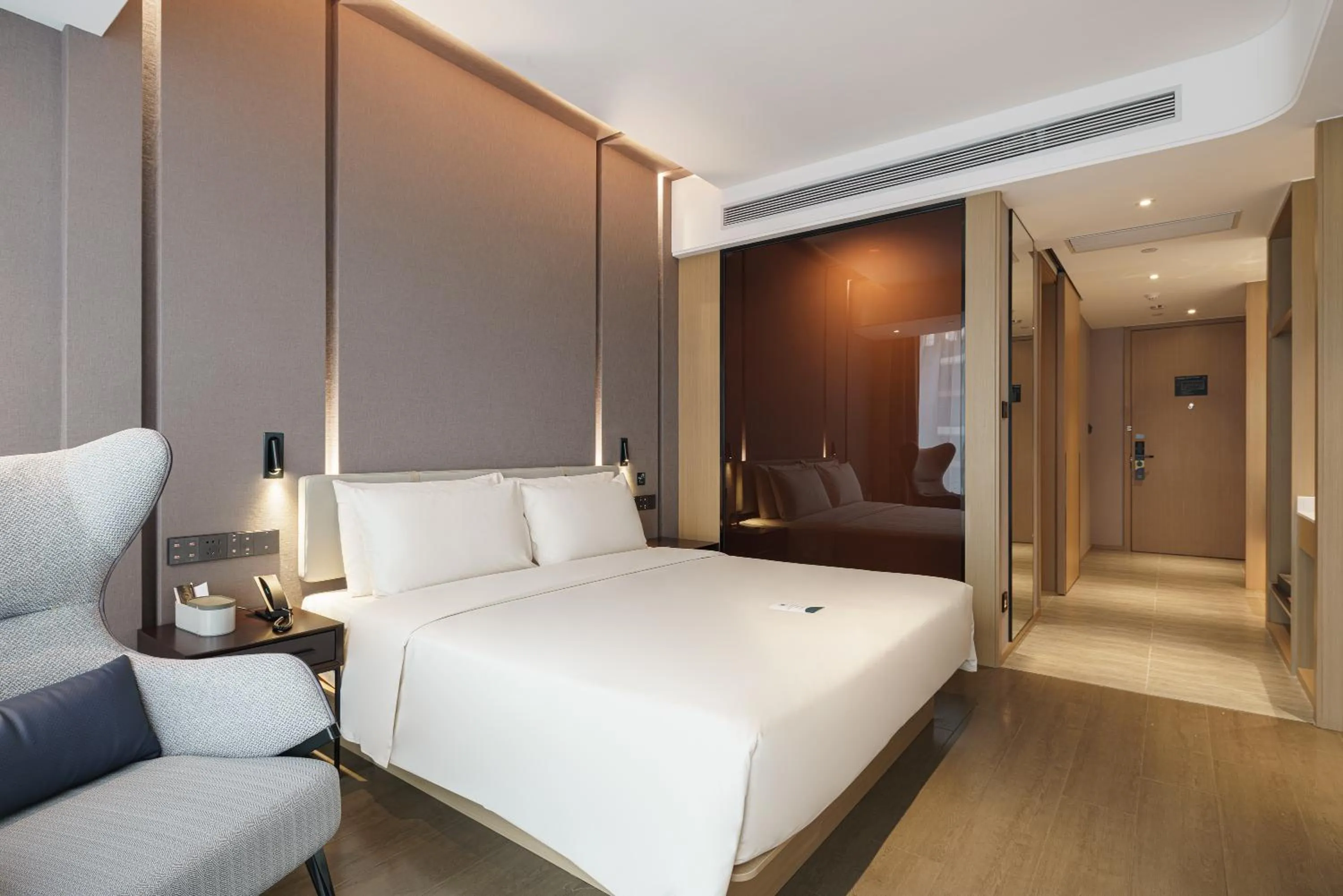 Bed in Atour Hotel Taian Taishan Scenic Area Pangu Tiandi