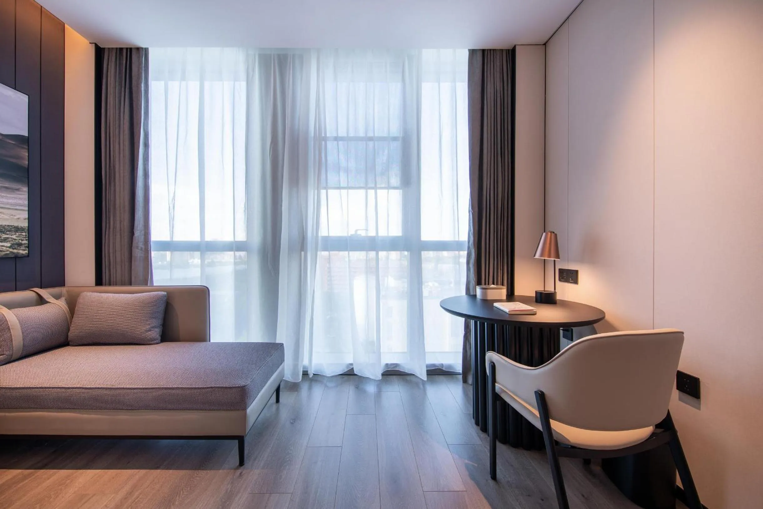 Seating area, Bed in Atour Hotel Guangzhou Huangpu Development Zone Baoying