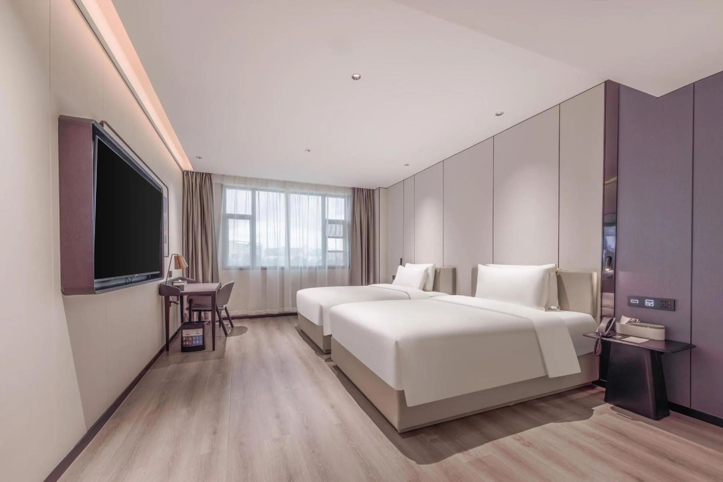 Bedroom, Bed in Atour X Hotel Guangzhou Baiyun International Airport Renhe Station