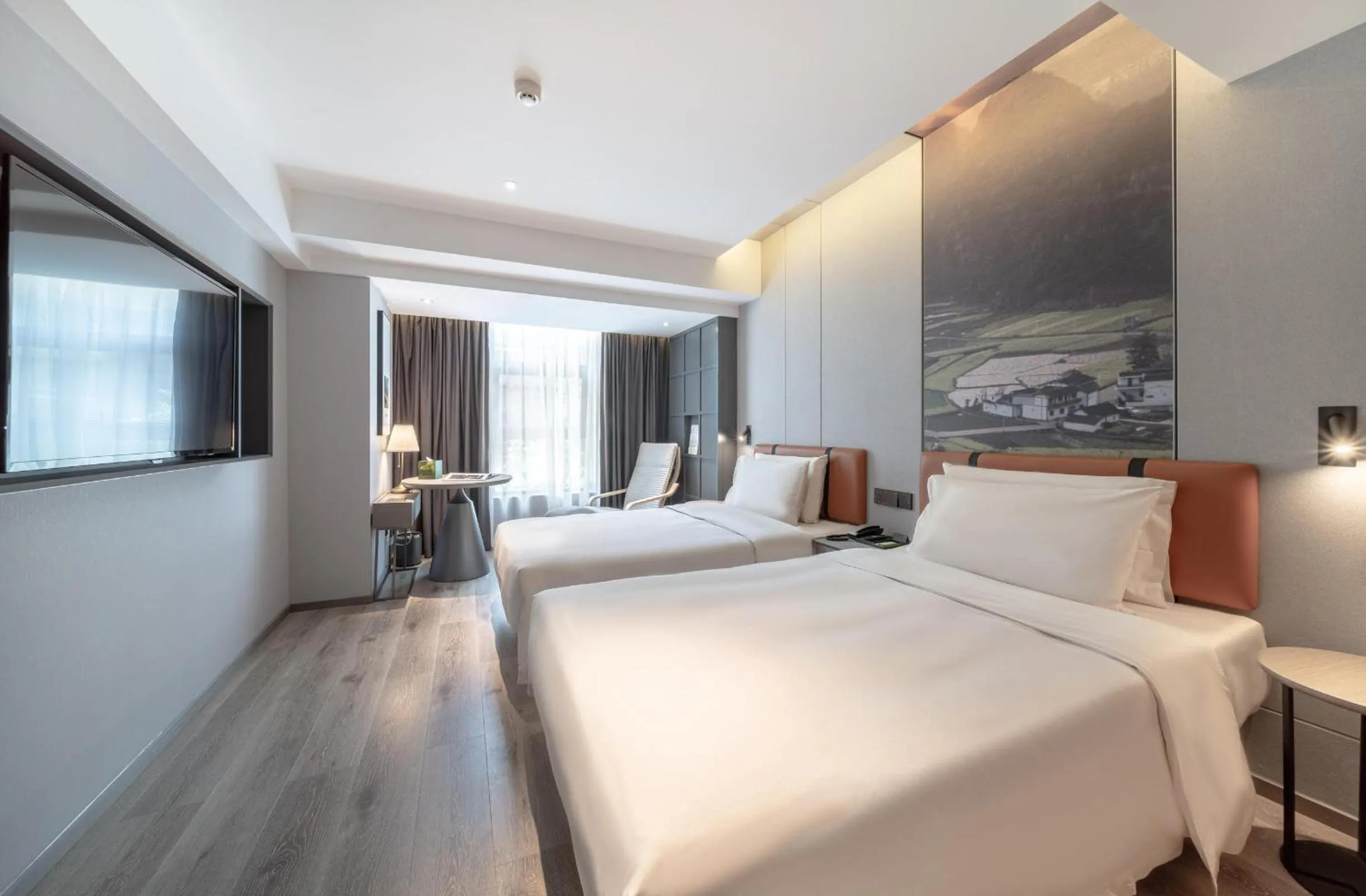 Bed in Atour Light Hotel Guiyang Fountain