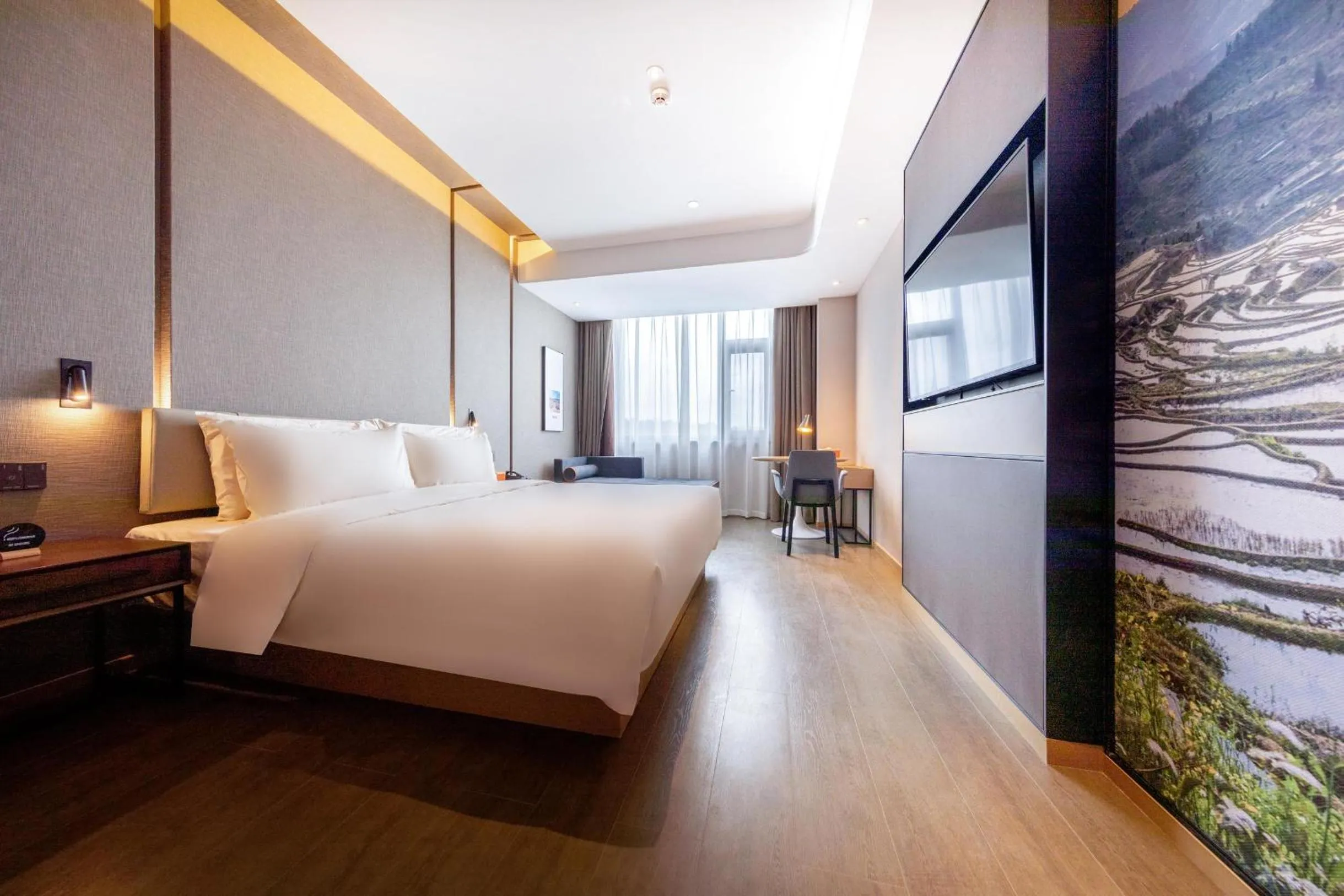 Bed in Atour Hotel Kunming Cuihu