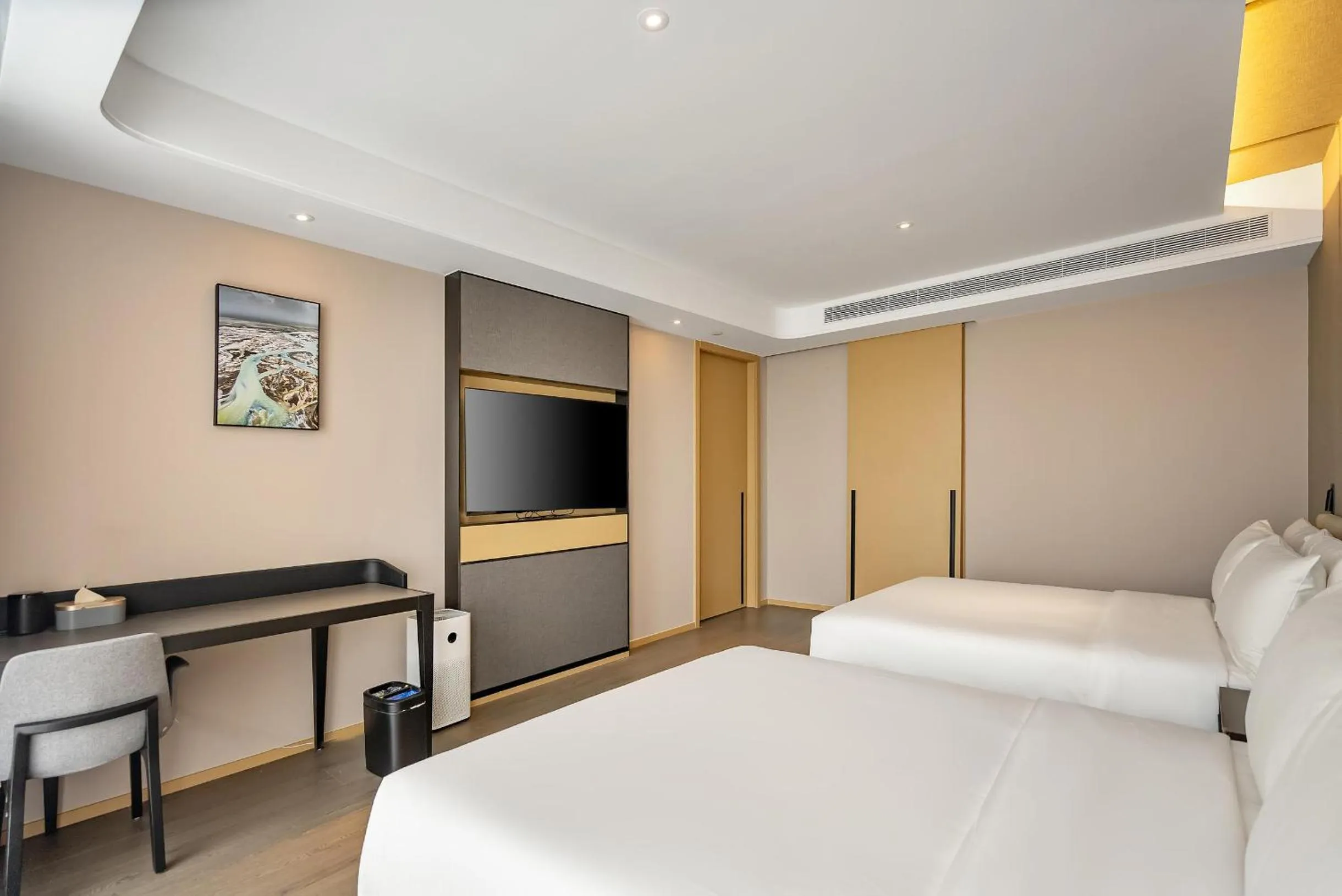 Bed in Atour S Hotel Xining Haihu New District SDIC Plaza