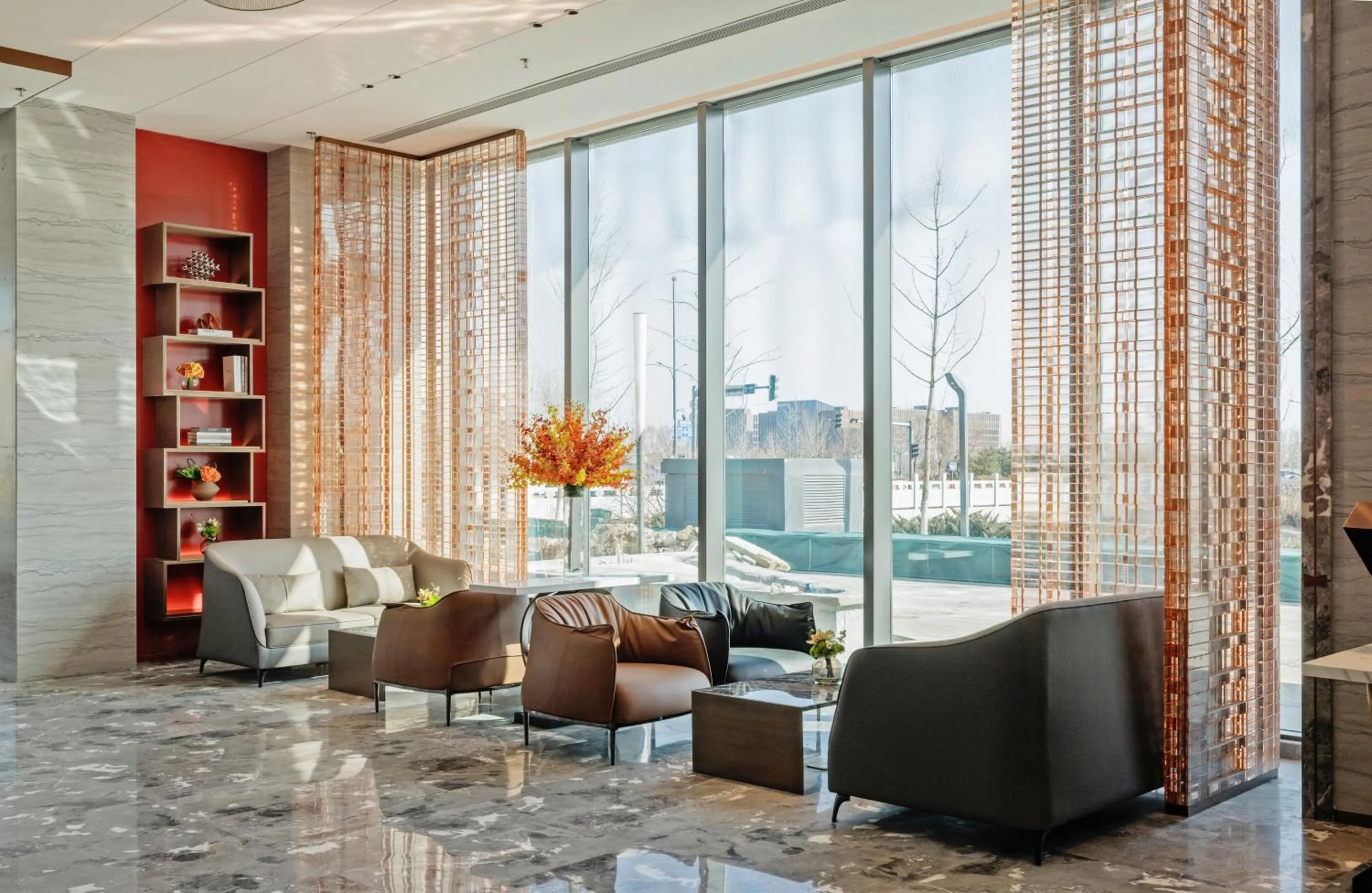 Seating area in Radisson Hotel, Beijing DaXing Airport