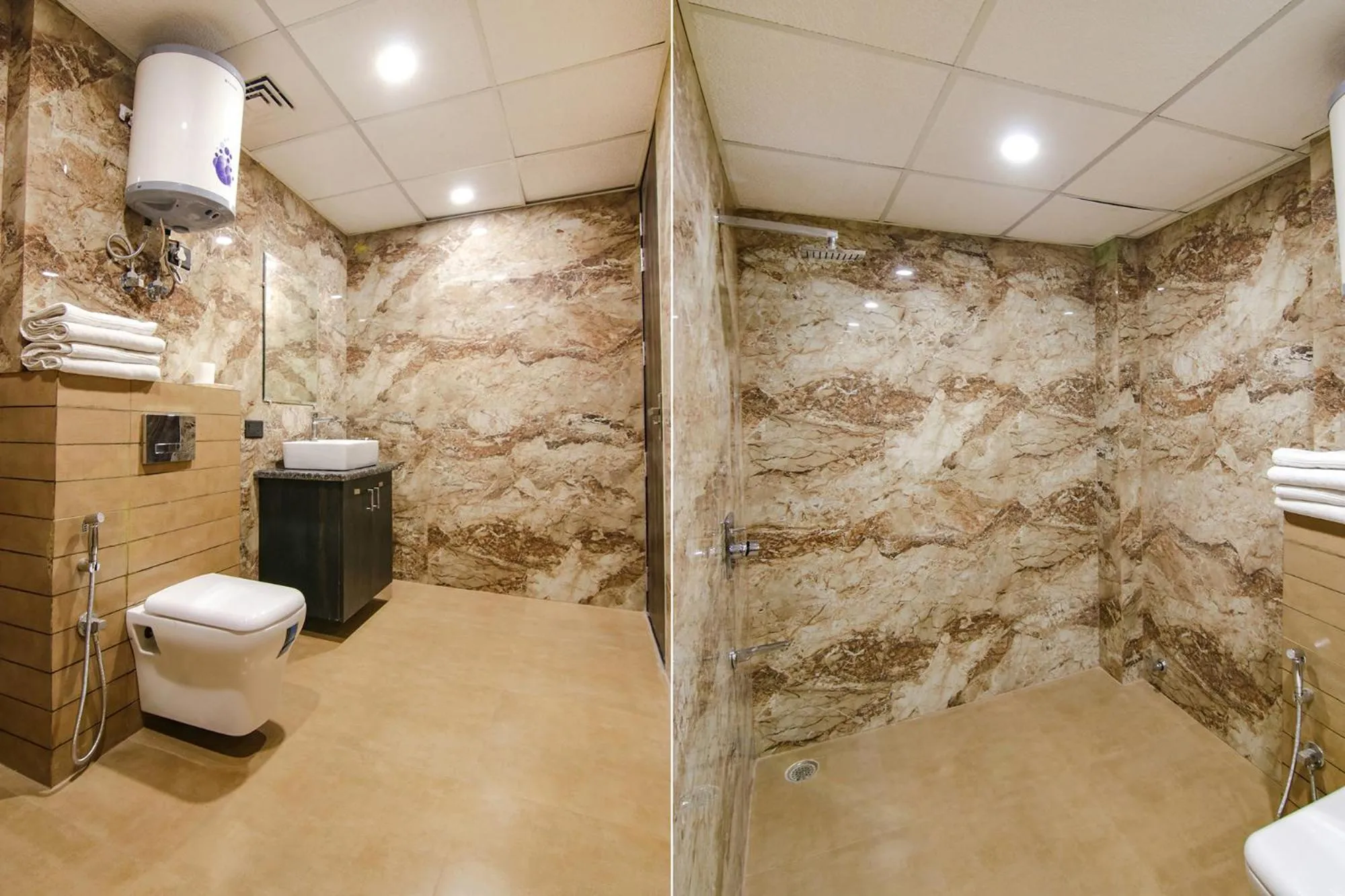 Bathroom in FabHotel Sky Suites Karkardooma