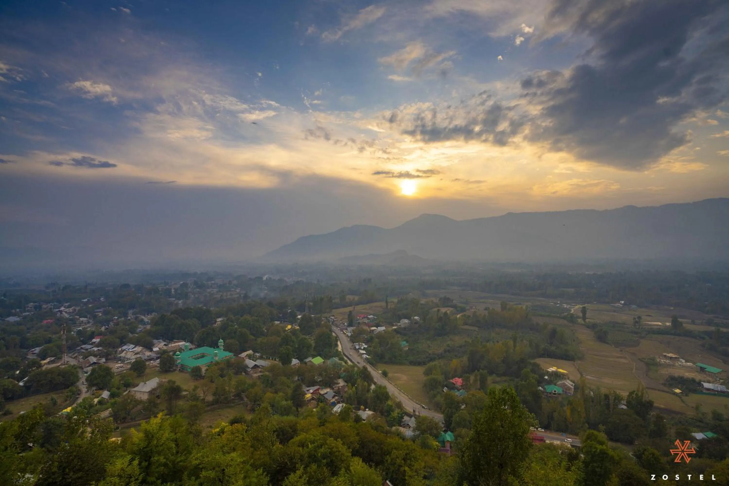Bird's eye view in Zostel Pahalgam