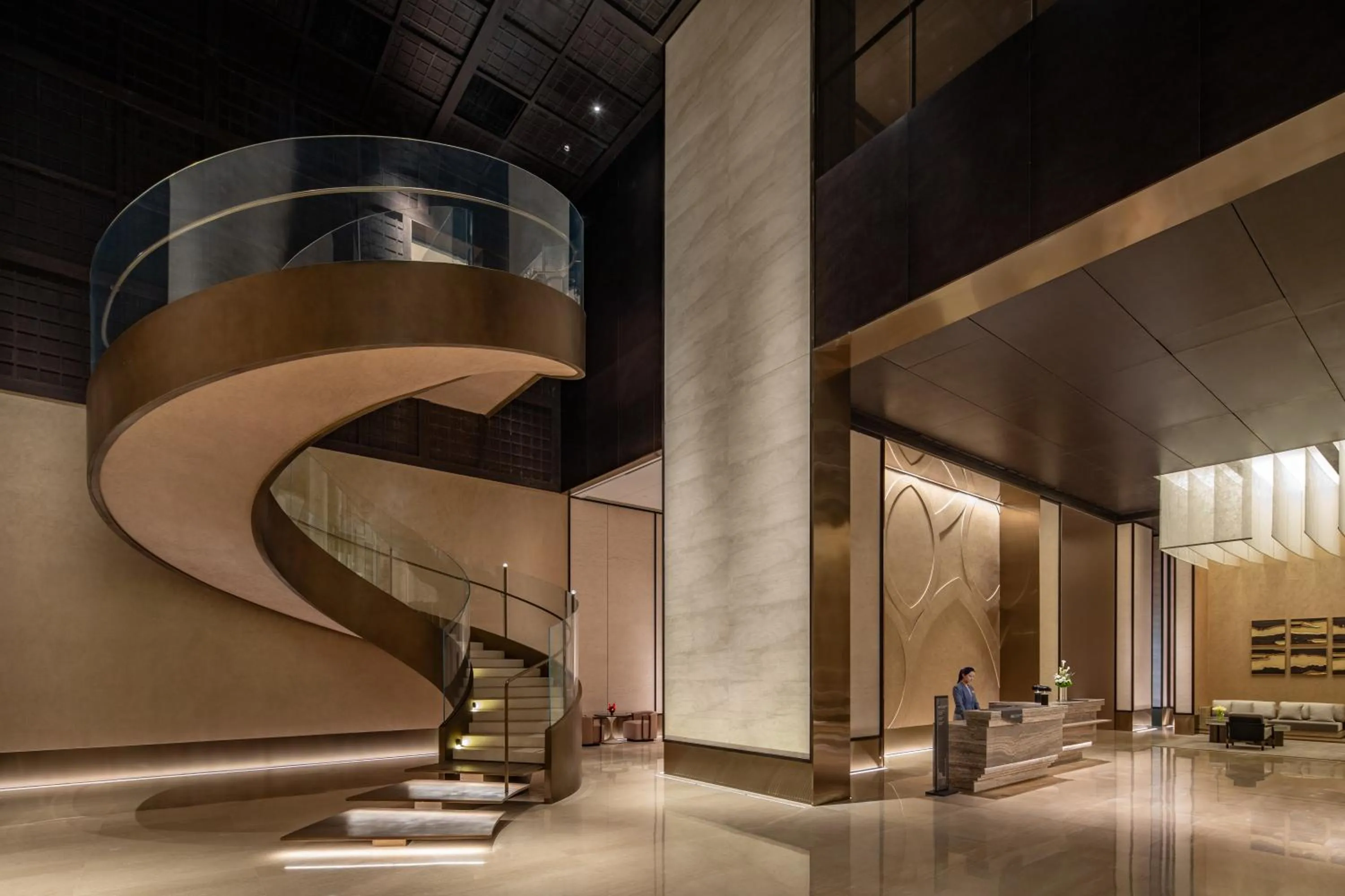 Lobby or reception in InterContinental Wuxi Taihu New City by IHG