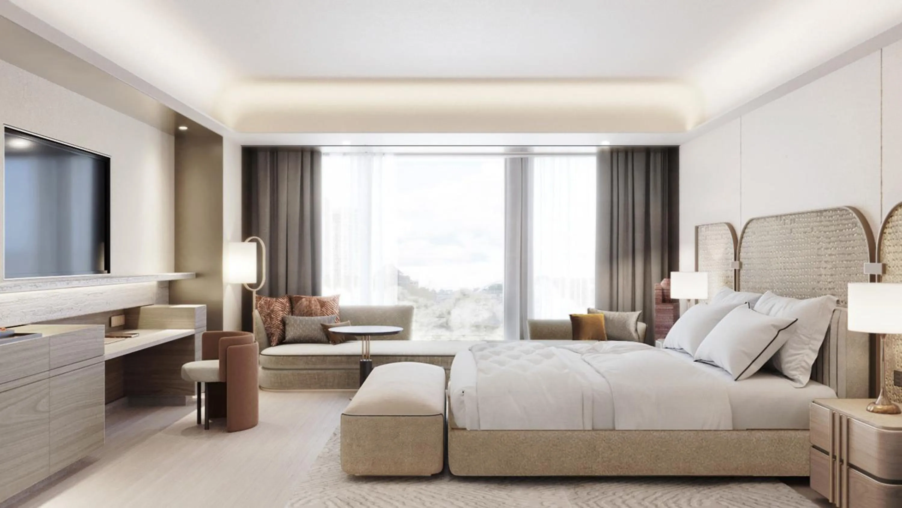 Photo of the whole room, Bed in InterContinental Wuxi Taihu New City by IHG