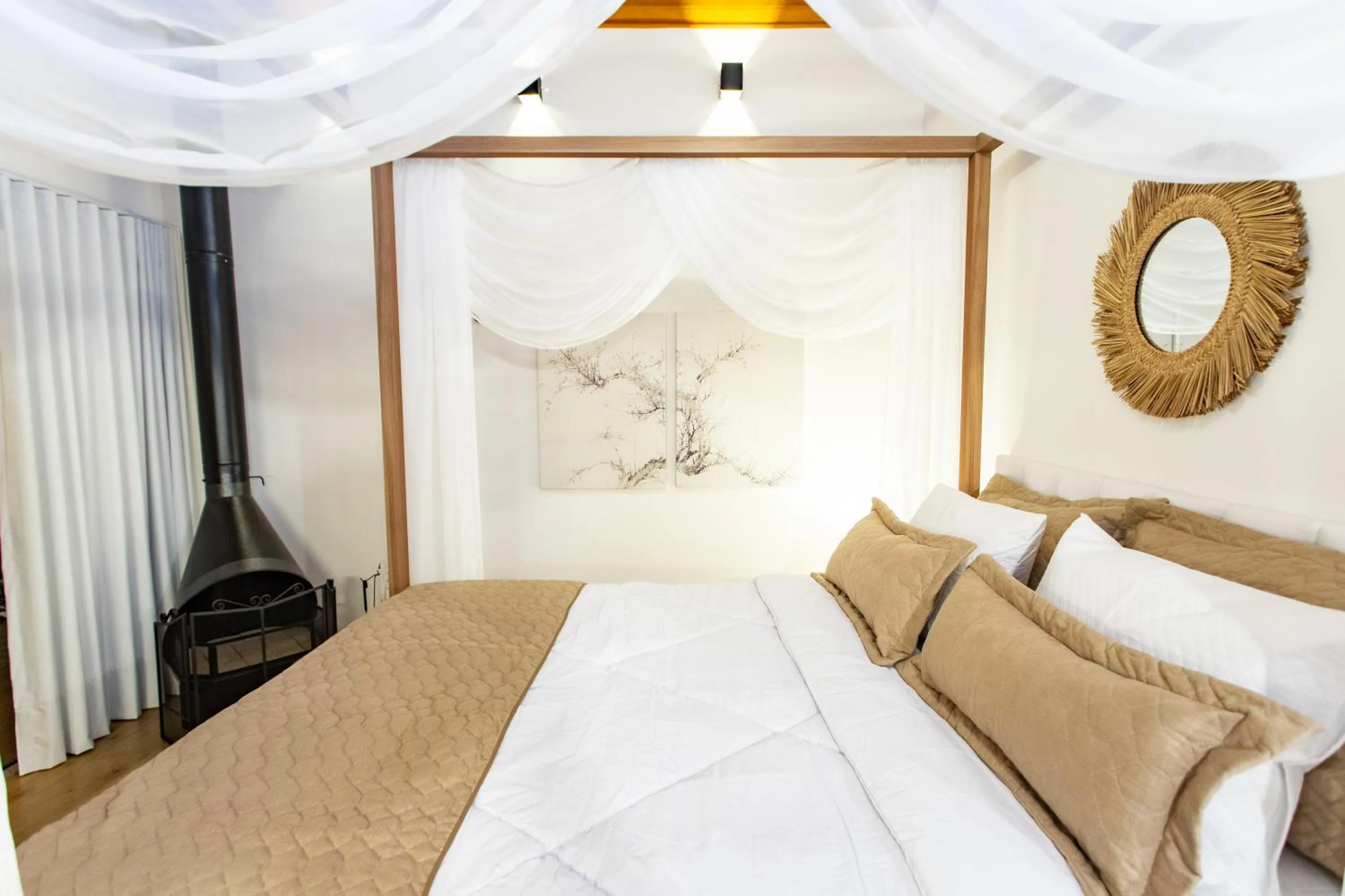 Bed in Chalés Quinta da Boa Vista