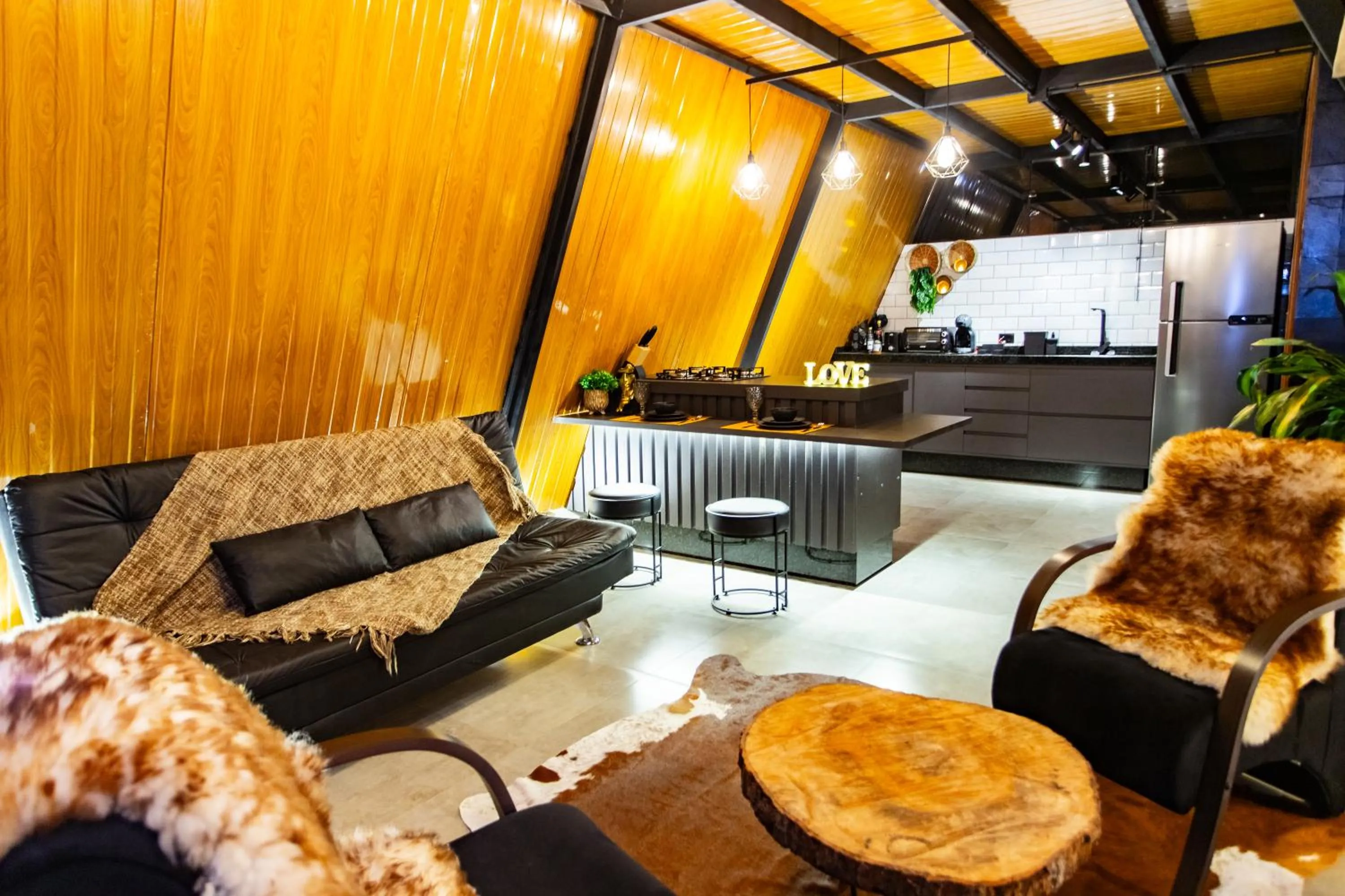 Living room in Chalés Quinta da Boa Vista