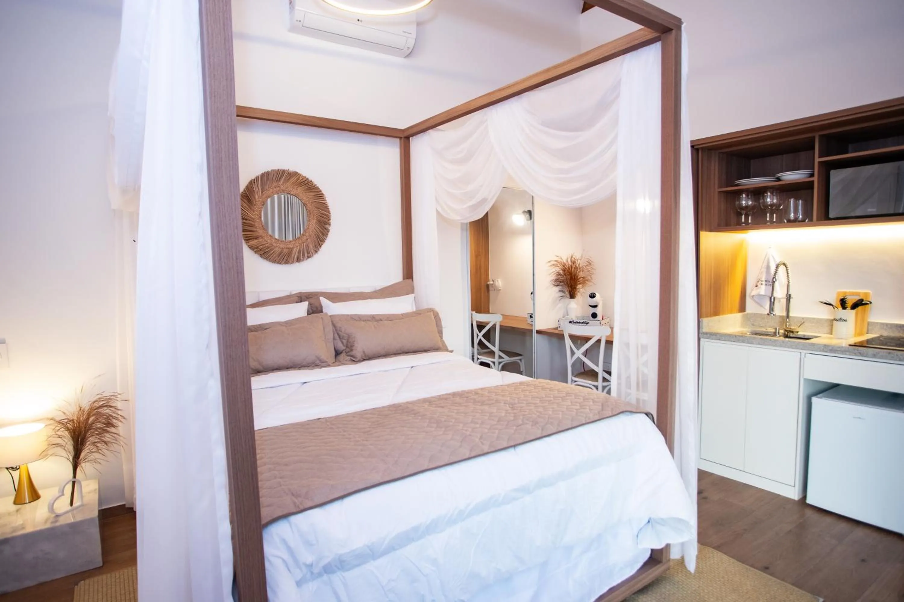 Bed in Chalés Quinta da Boa Vista