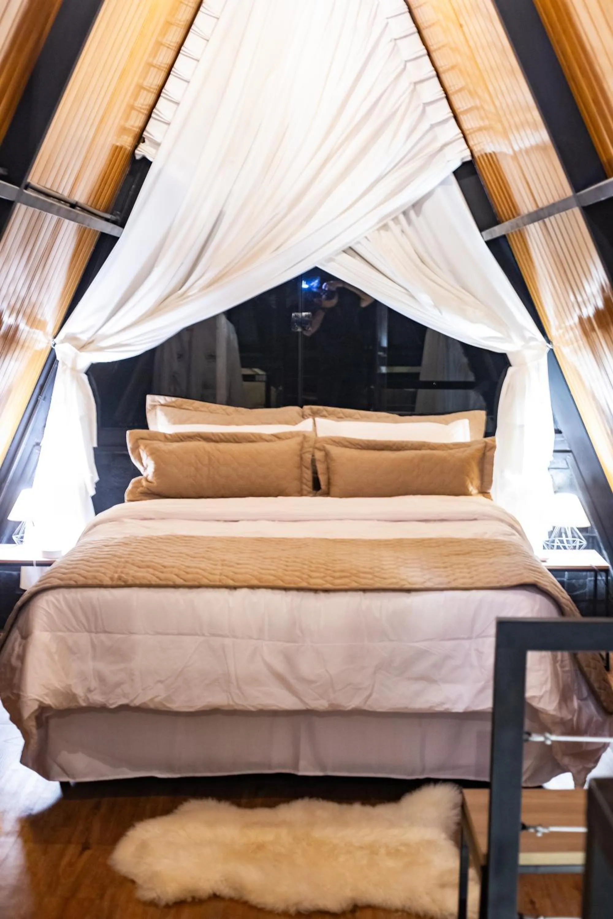 Bed in Chalés Quinta da Boa Vista