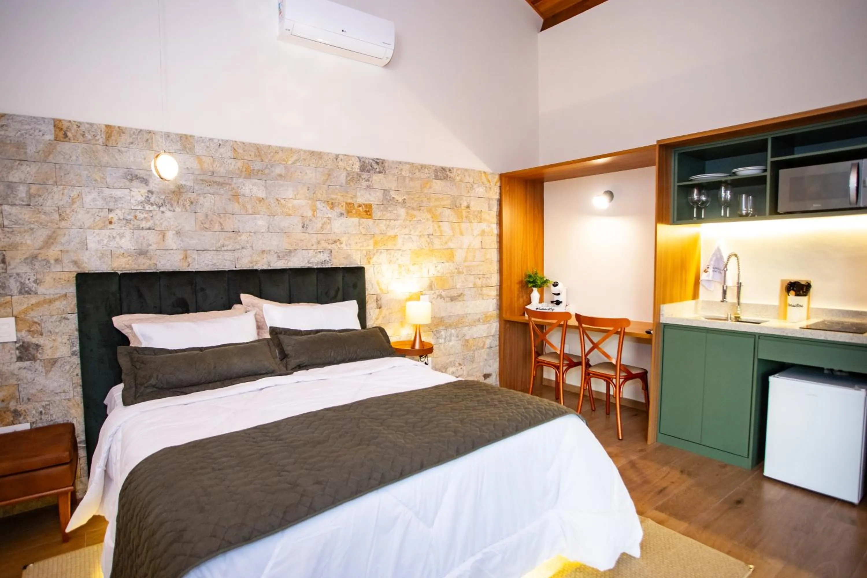 Bed in Chalés Quinta da Boa Vista