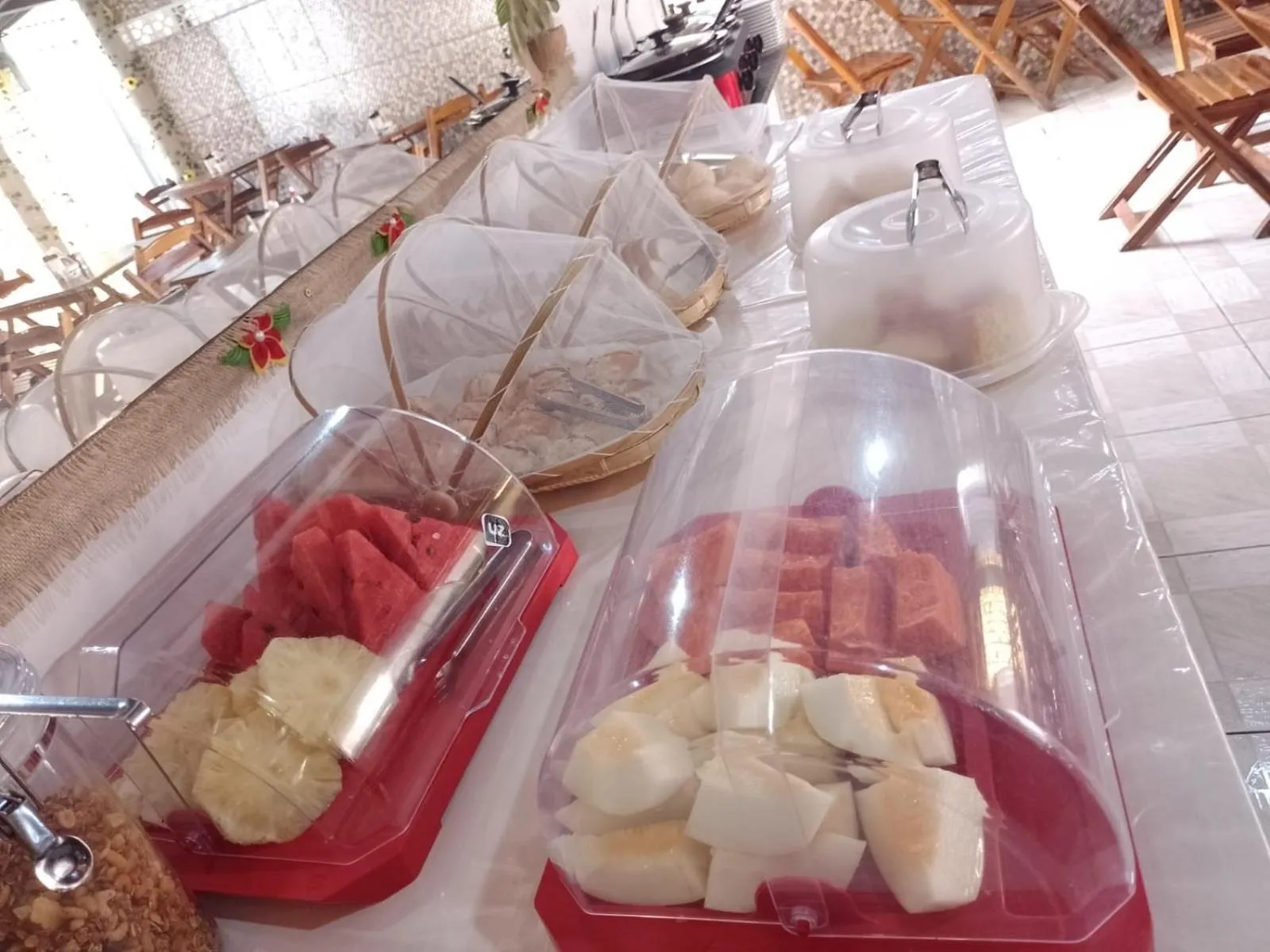 Buffet breakfast in Suítes São Francisco