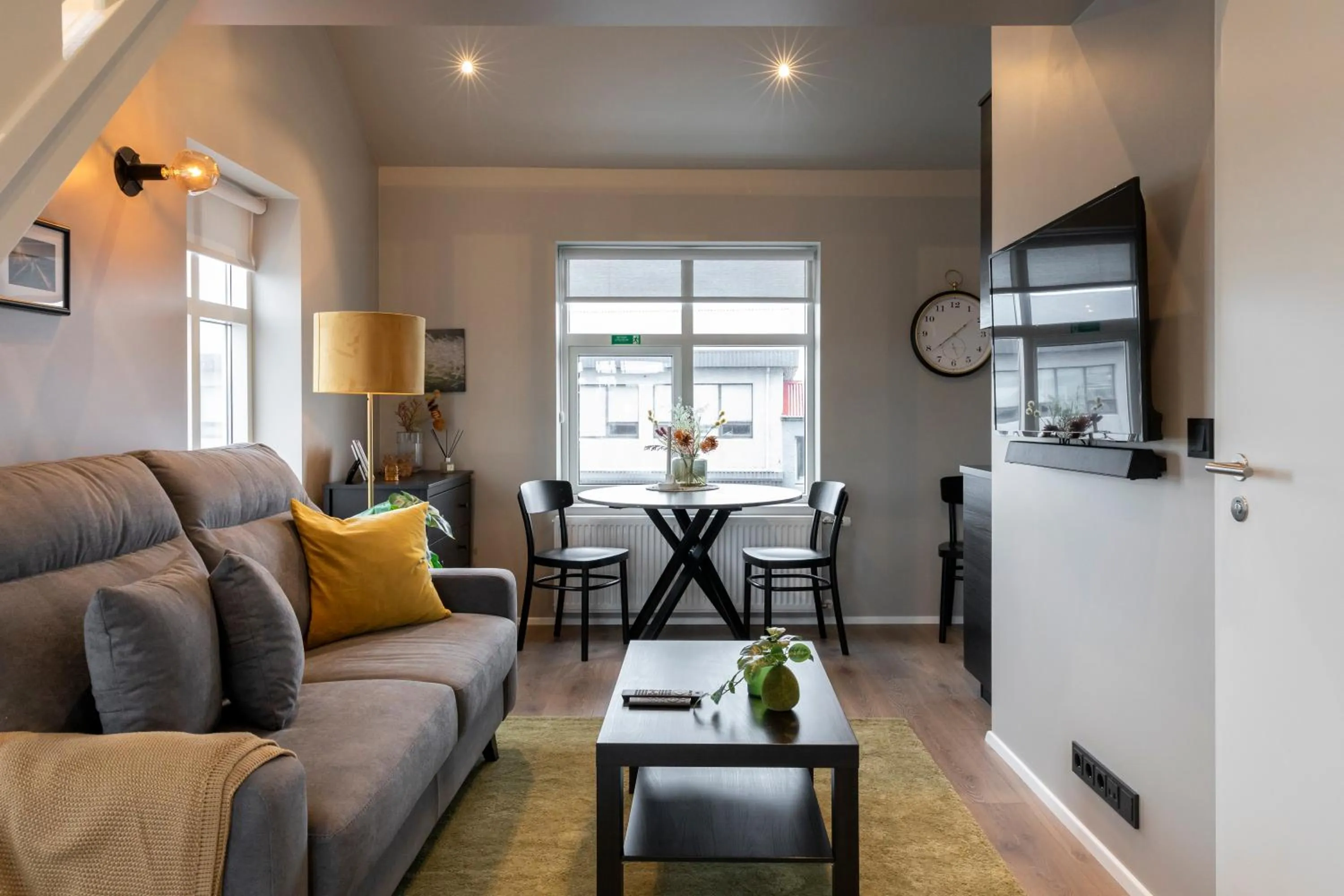 Living room in Ray of Sunshine Hafnargata