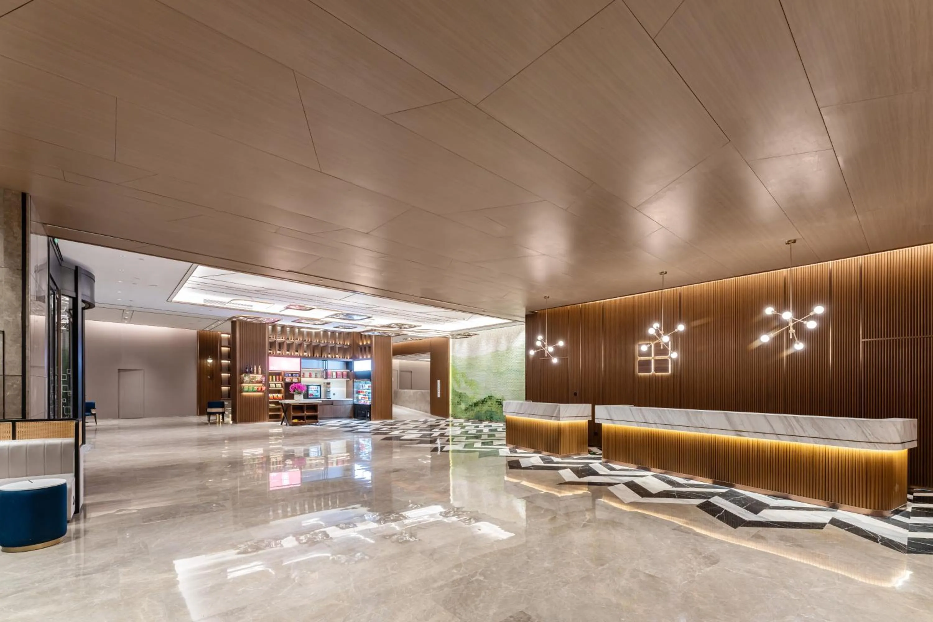Lobby or reception in Hilton Garden Inn Huzhou High-Speed Railway Station