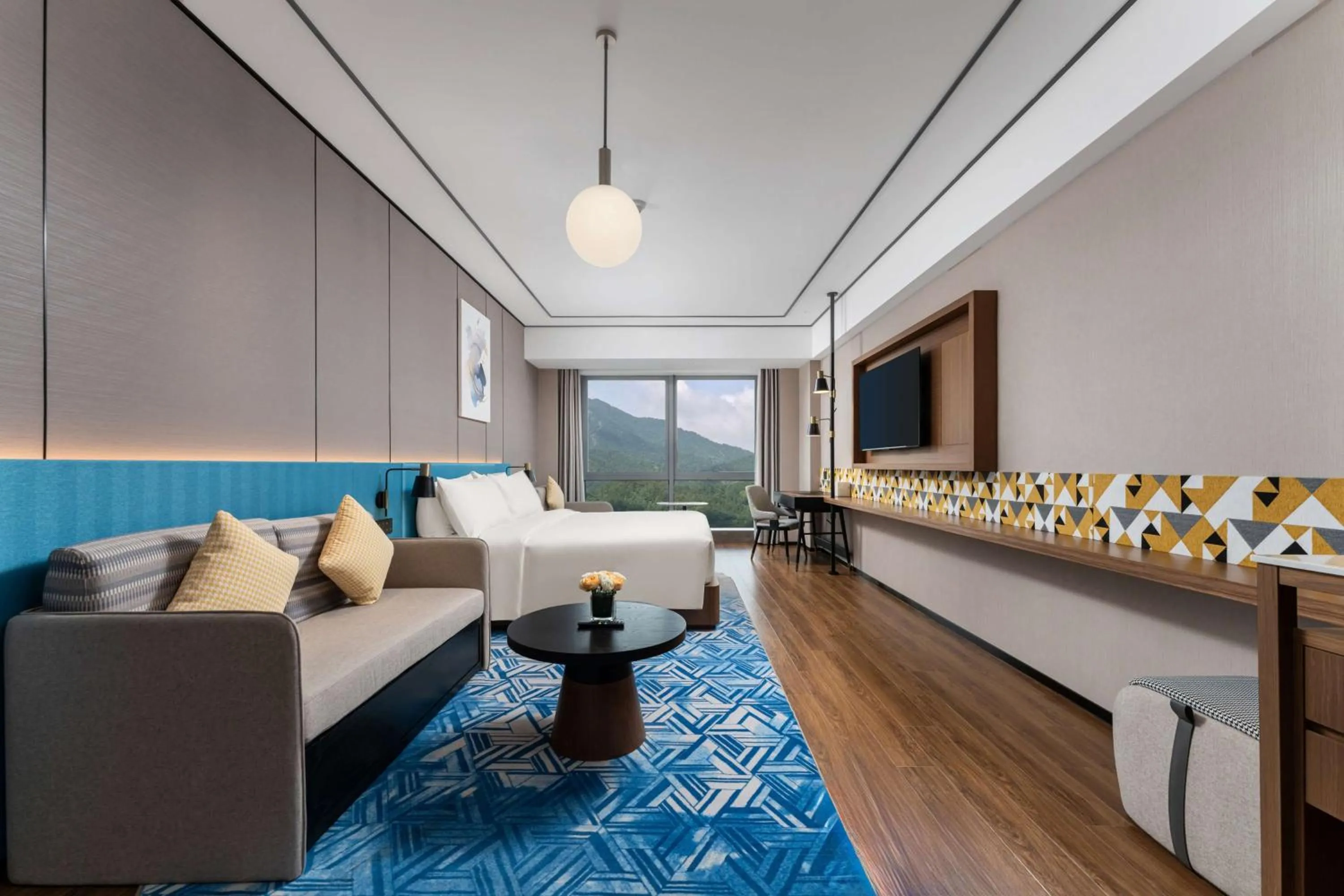 Living room in Hilton Garden Inn Huzhou High-Speed Railway Station