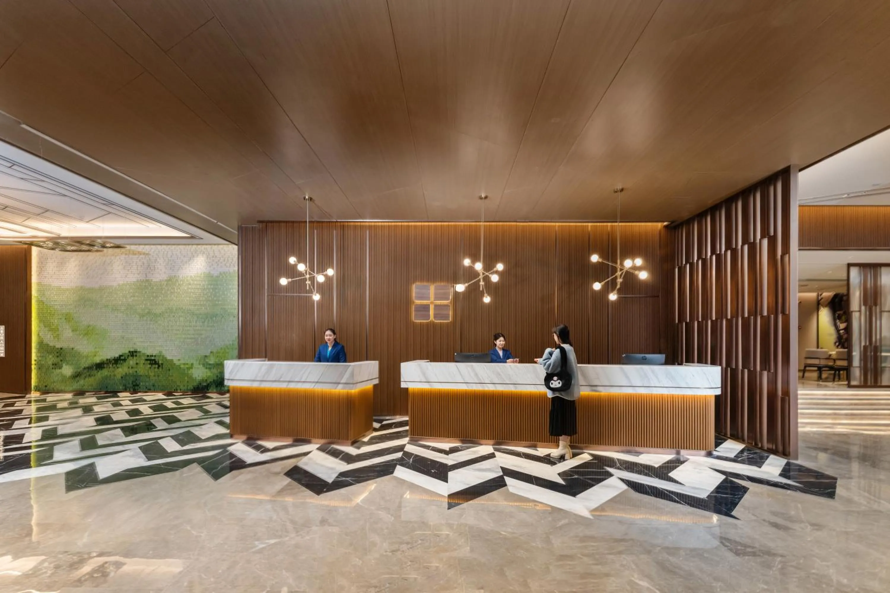 Lobby or reception in Hilton Garden Inn Huzhou High-Speed Railway Station