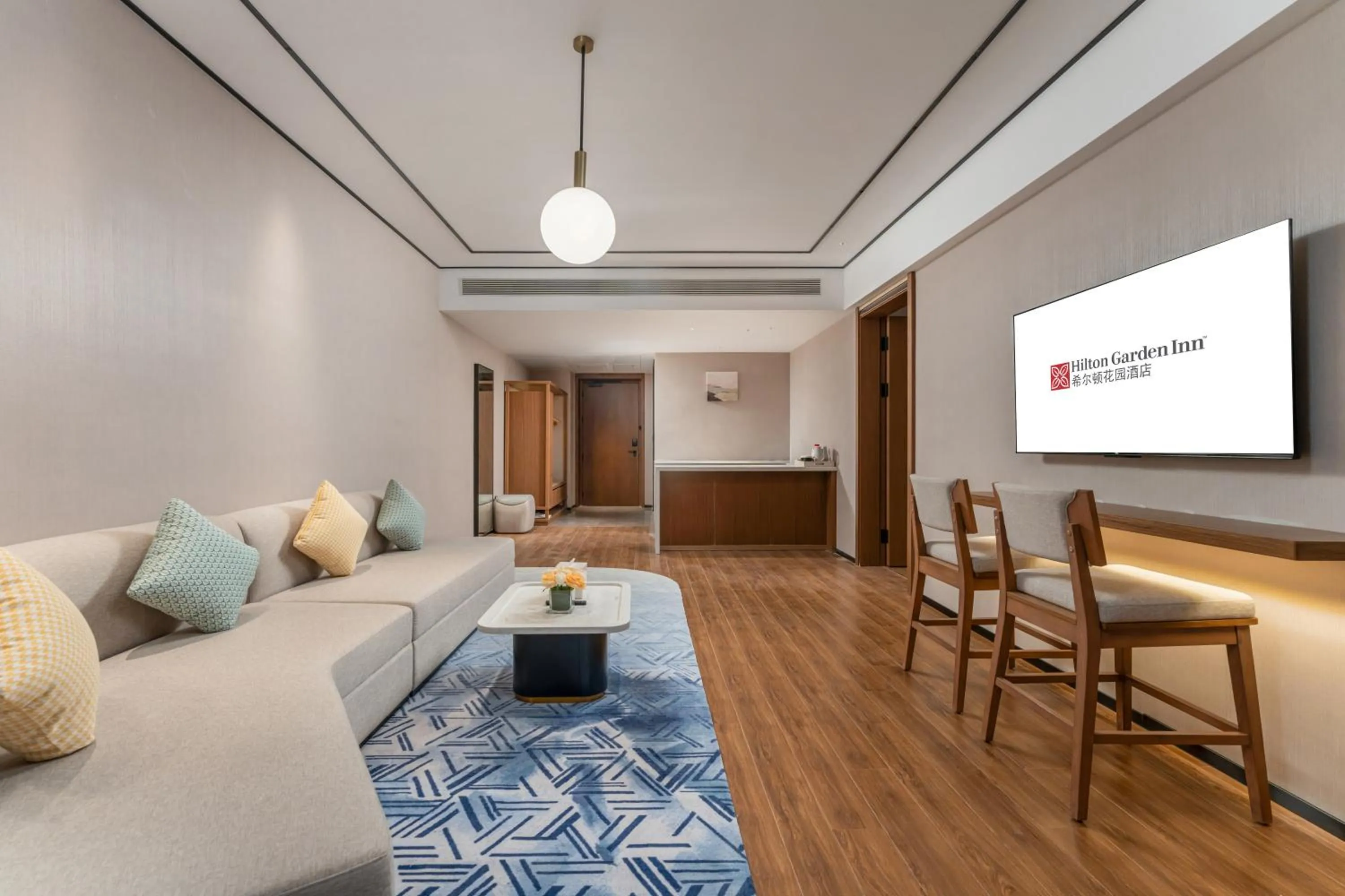Living room in Hilton Garden Inn Huzhou High-Speed Railway Station